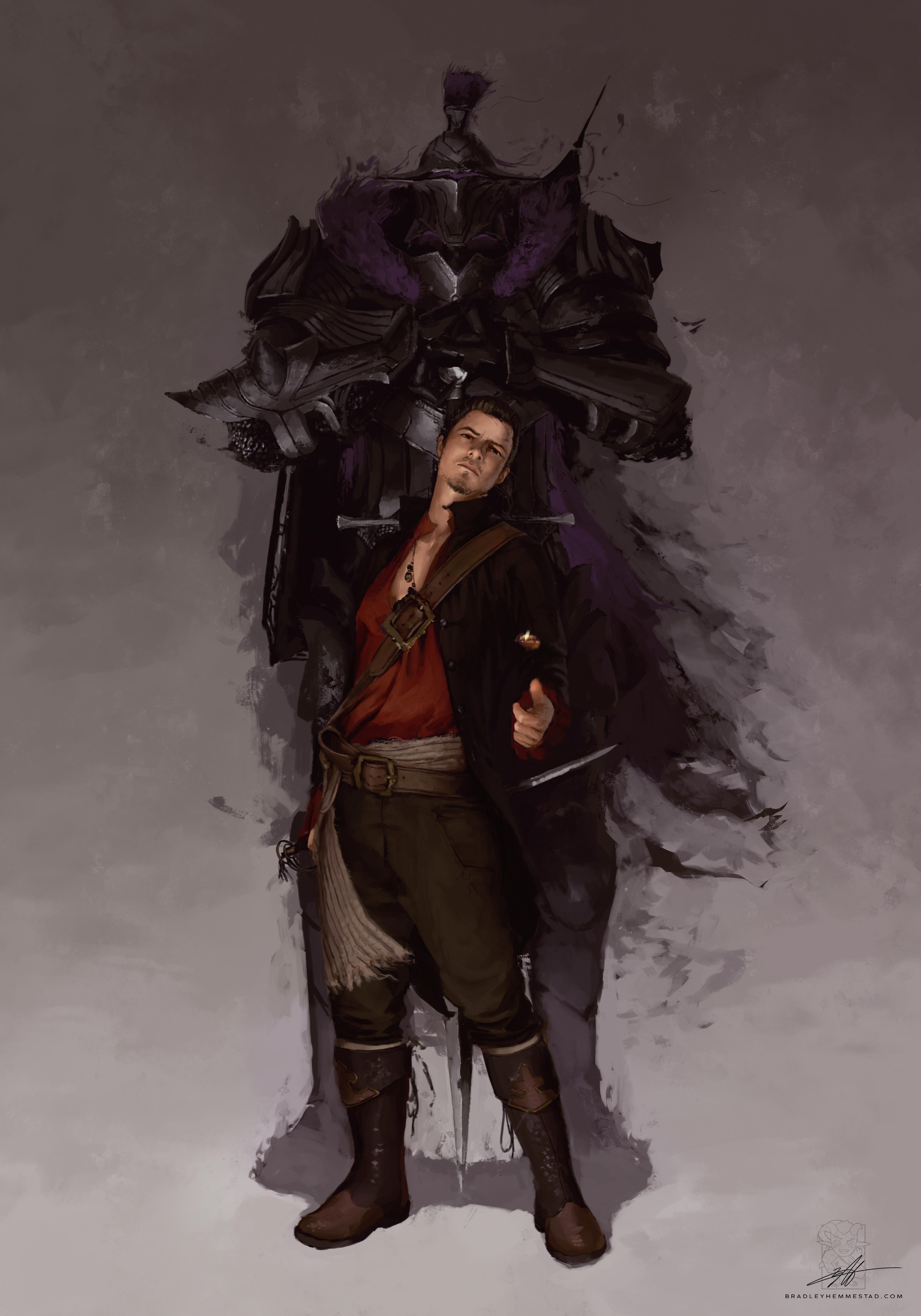 [OC] The Shadow Knight, artist/me, digital, 2019 r/characterdrawing