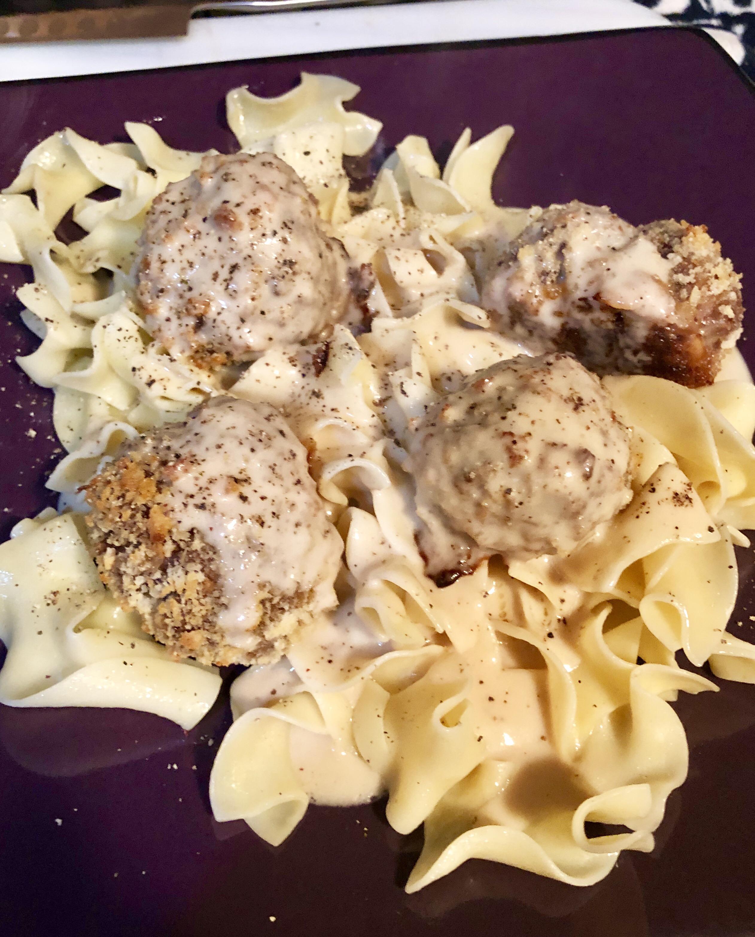 Swedish Meatballs & Buttered Egg Noodles Your Dinner For Tonight