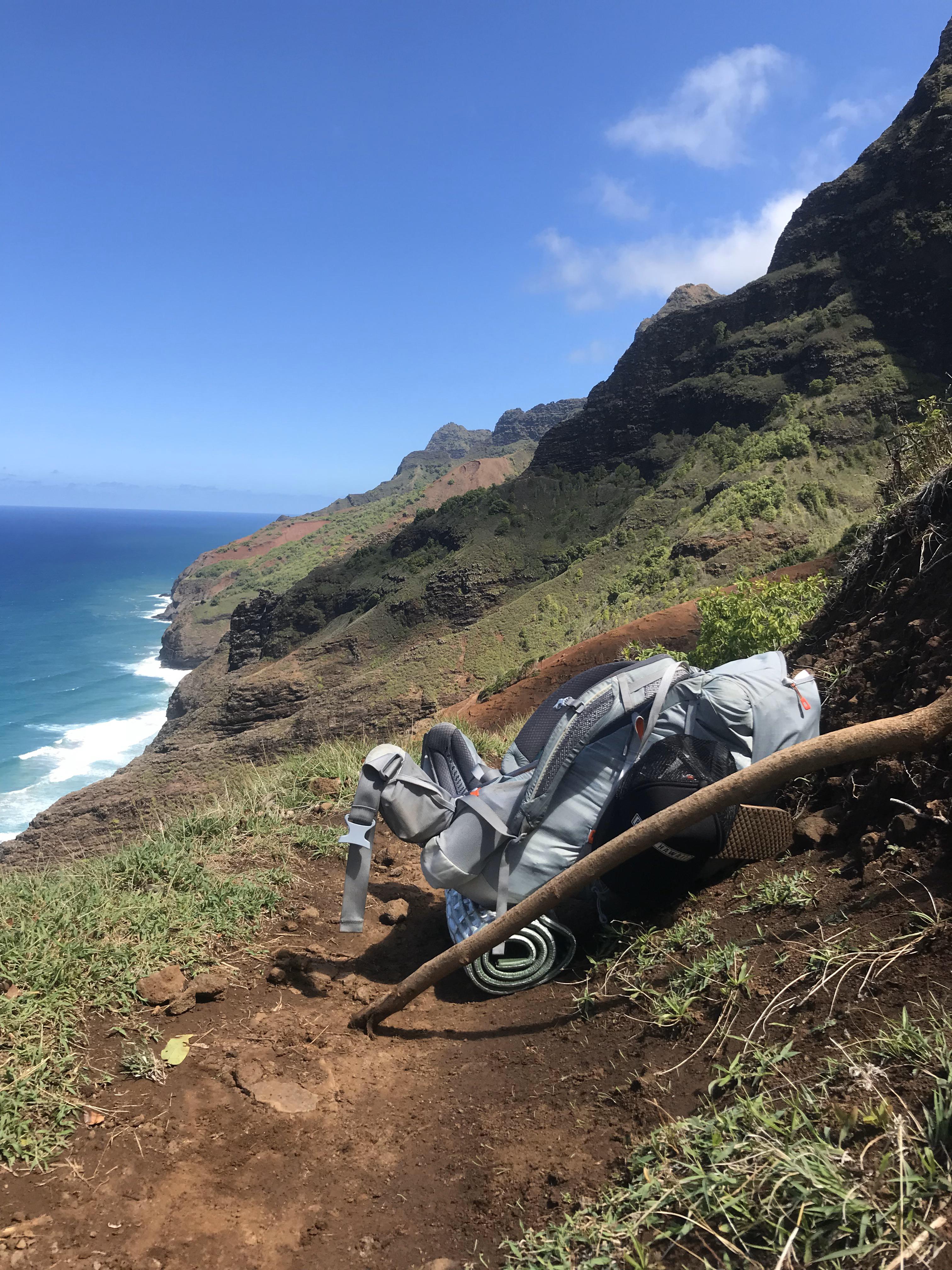 Kalalau trail just before red hill into the beginning of kalalau