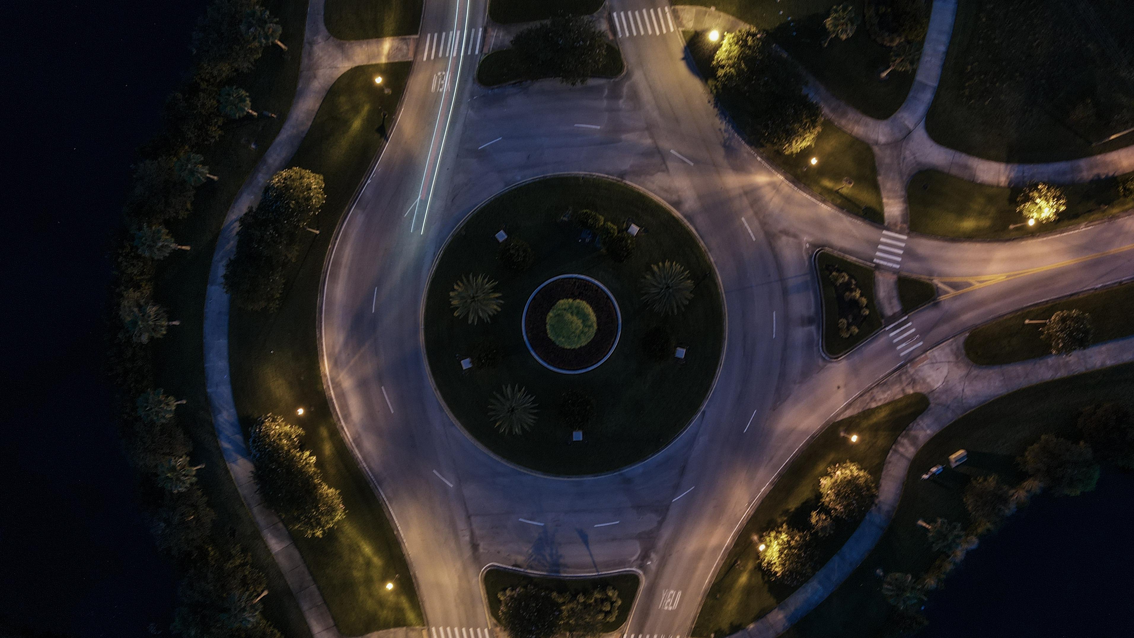Dji Mavic Air 2 night time roundabout! dji