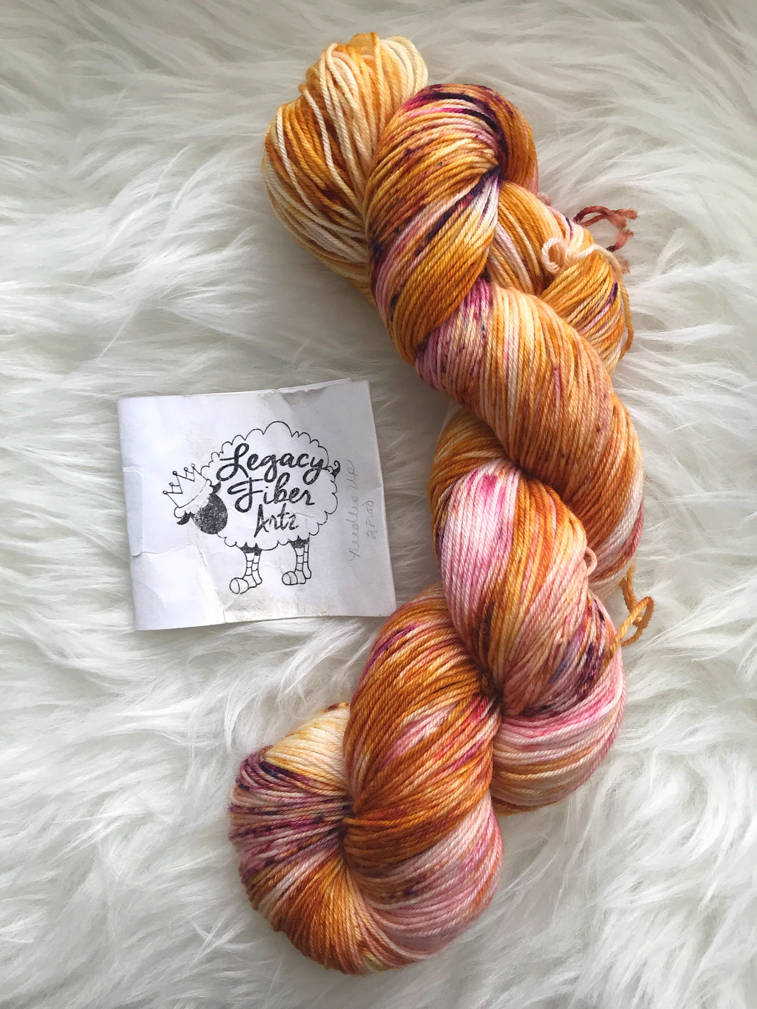 Gold + Magenta Yarn for End of Summer Sock Knitting r/YarnAddicts
