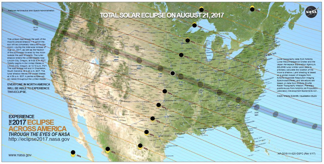 August 21 Solar Eclipse Usa Map Map of Solar Eclipse, August 21, 2017 space