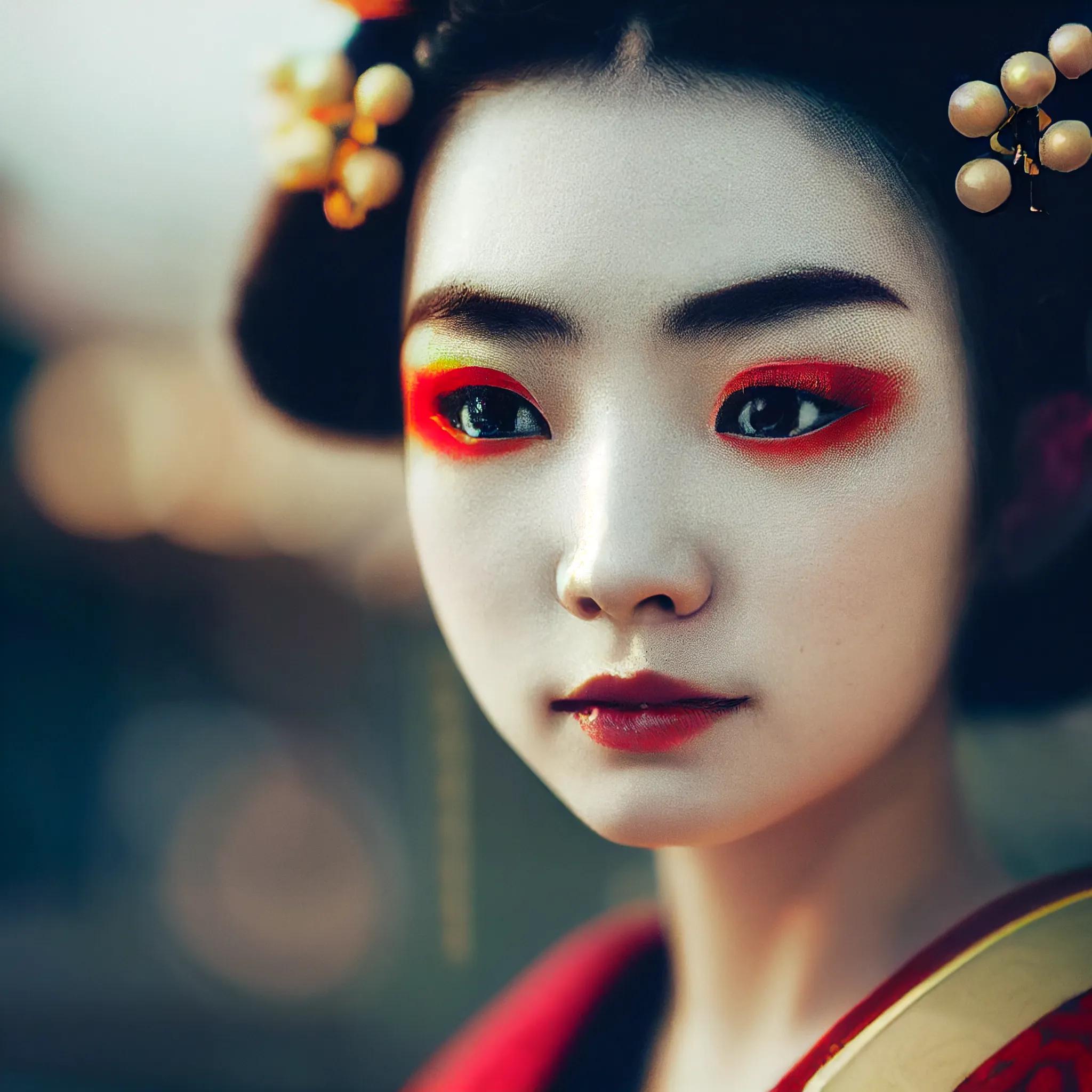 Finally... a realistic geisha portrait. generated by new Beta. r
