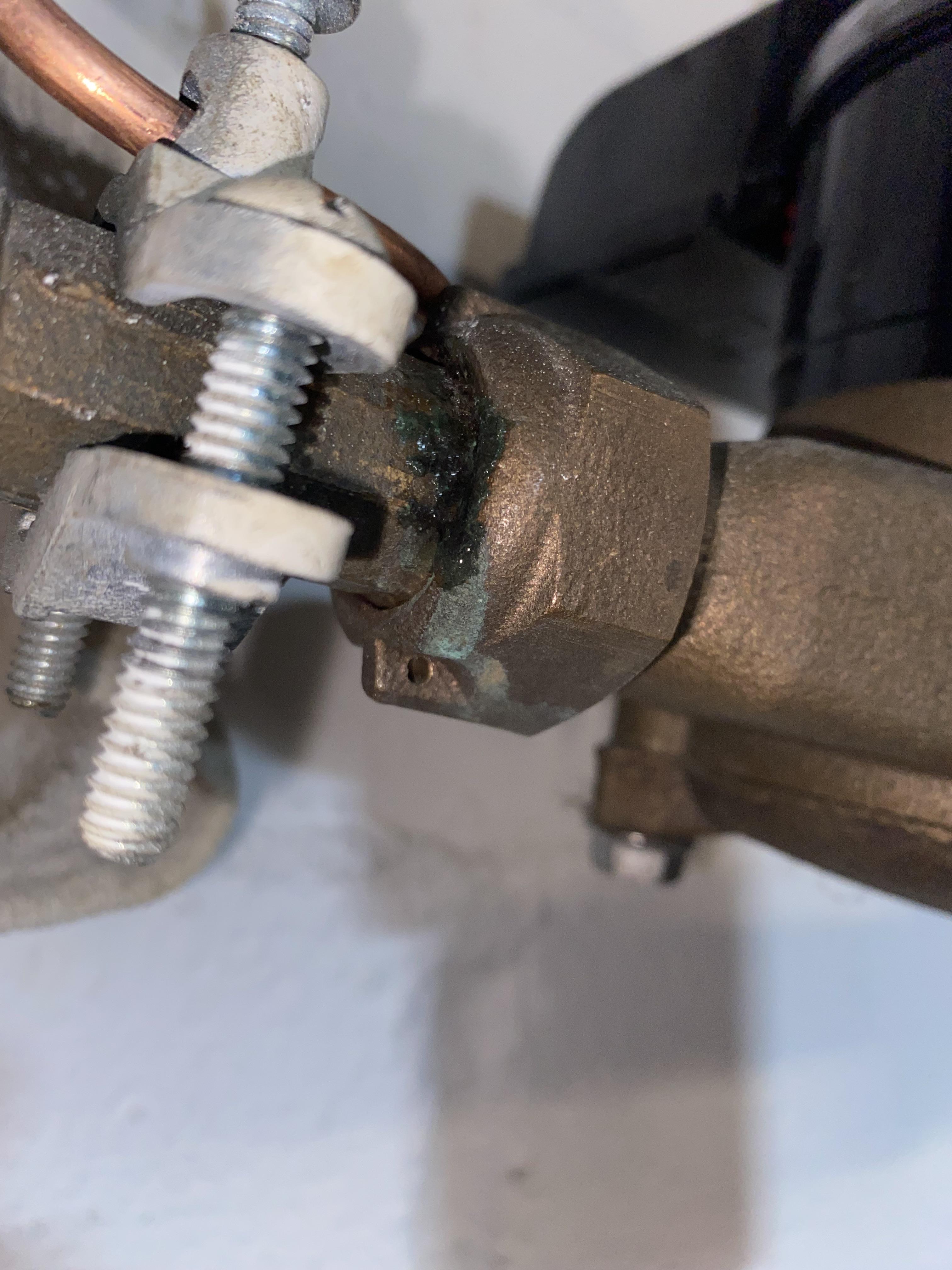 Main water line is this a leak or pipes sweating due to drop in