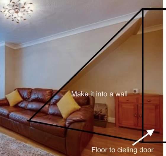 Buying a house with an awkward under stairs! Want to box it in and add