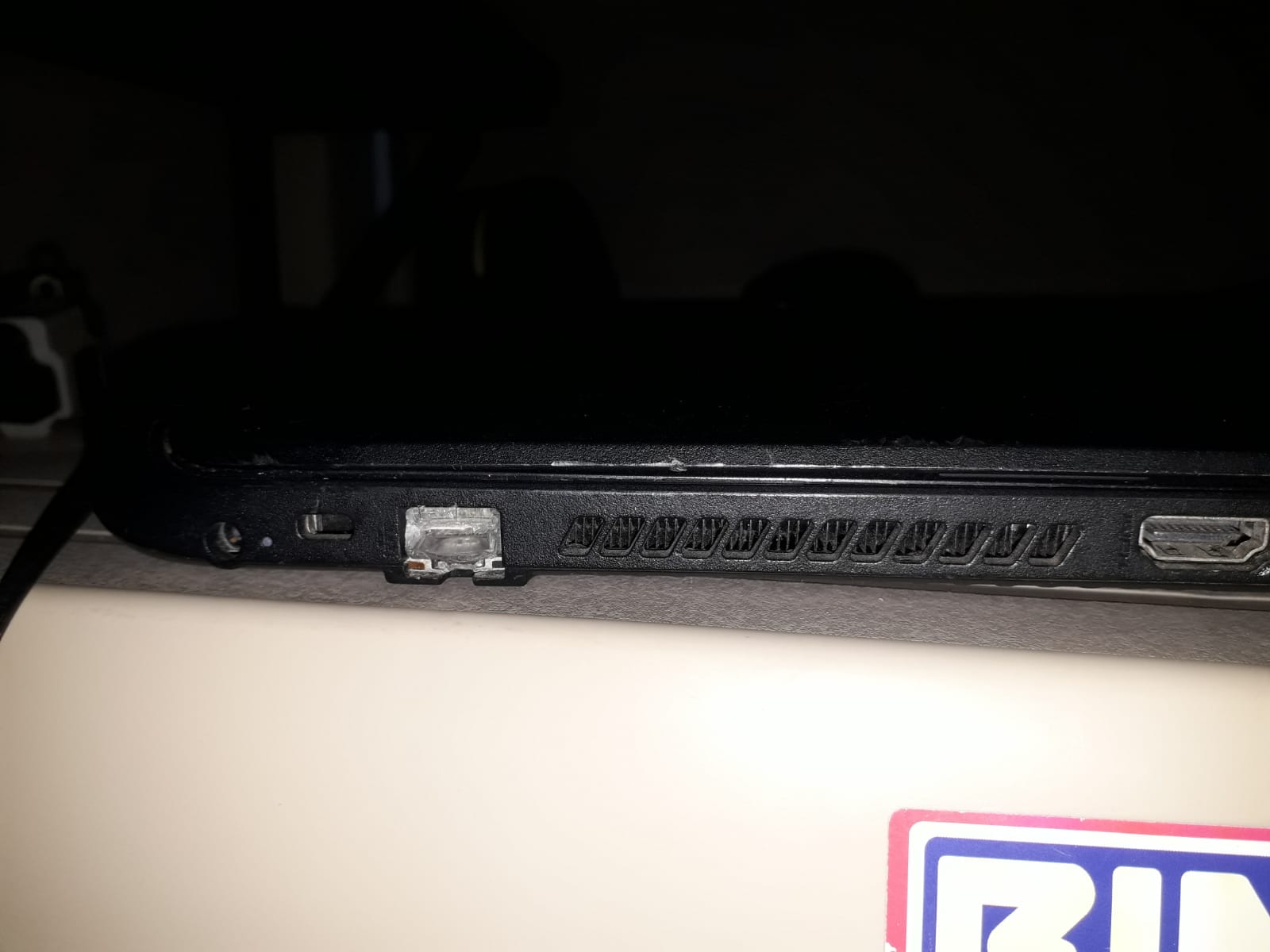 My sister got a cable stuck in her laptop, didn't end well r