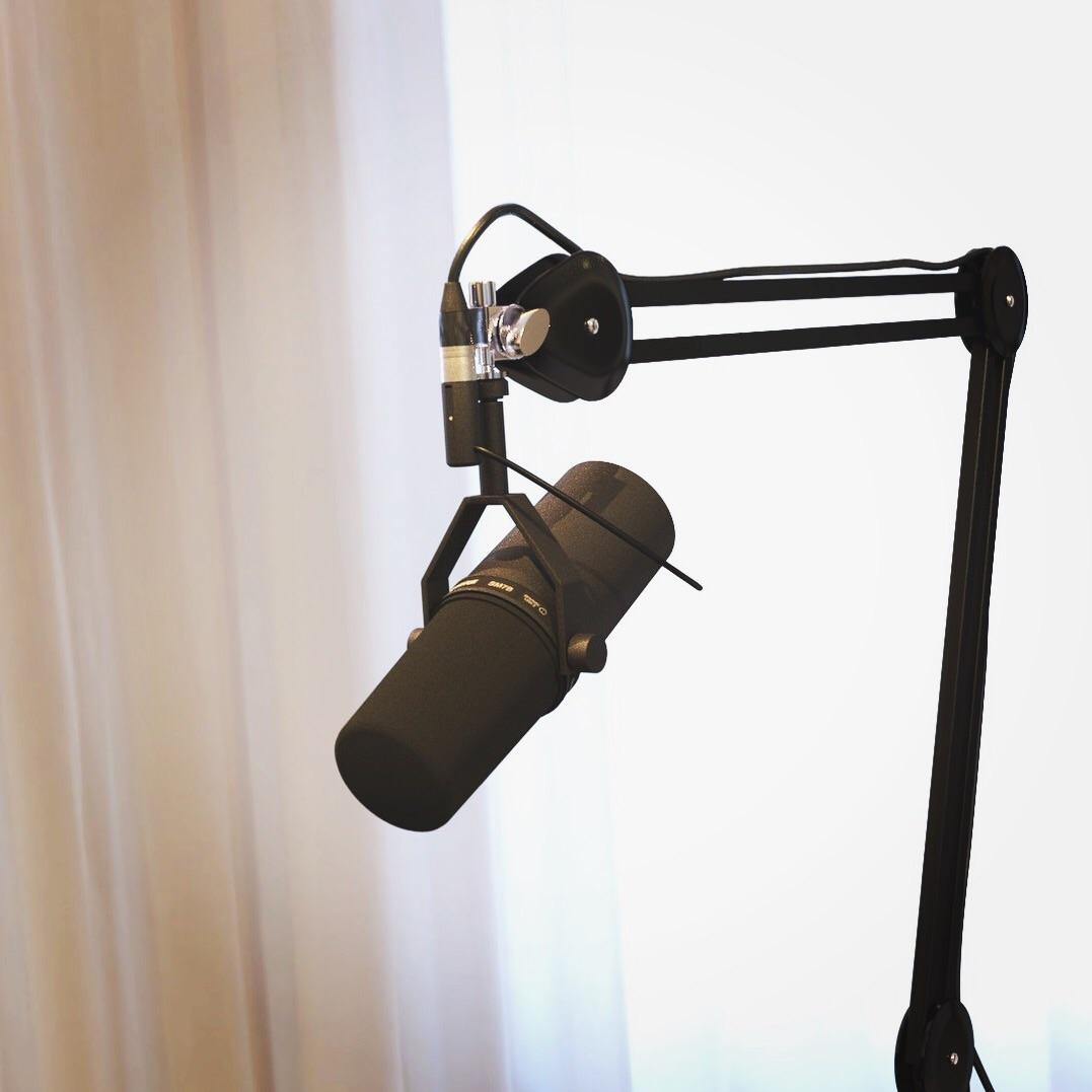 1st try to model Shure Sm7b in Rode mic arm. I am slowly starting to