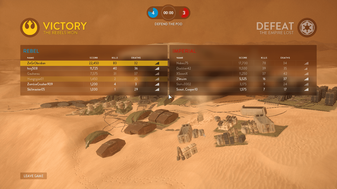 My best drop zone score yet StarWarsBattlefront