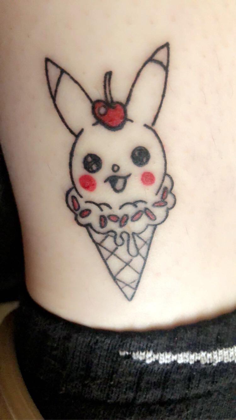 Pikachu Friday the 13th tattoo done by Vicki at Got Ink