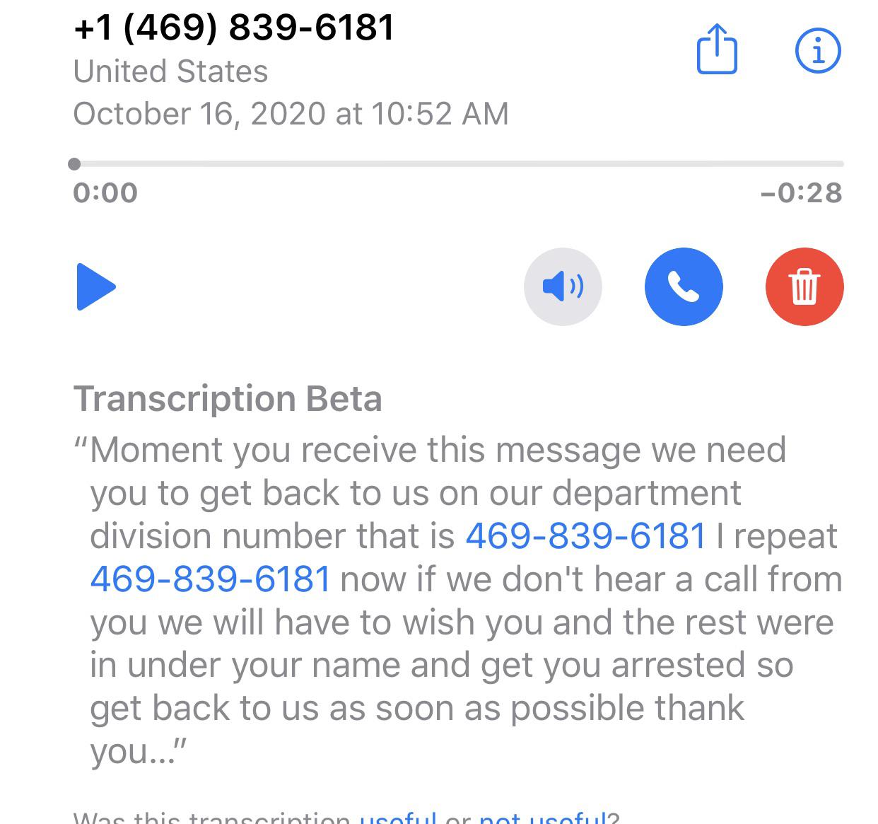 Social security number scam get the number taken down or prank call