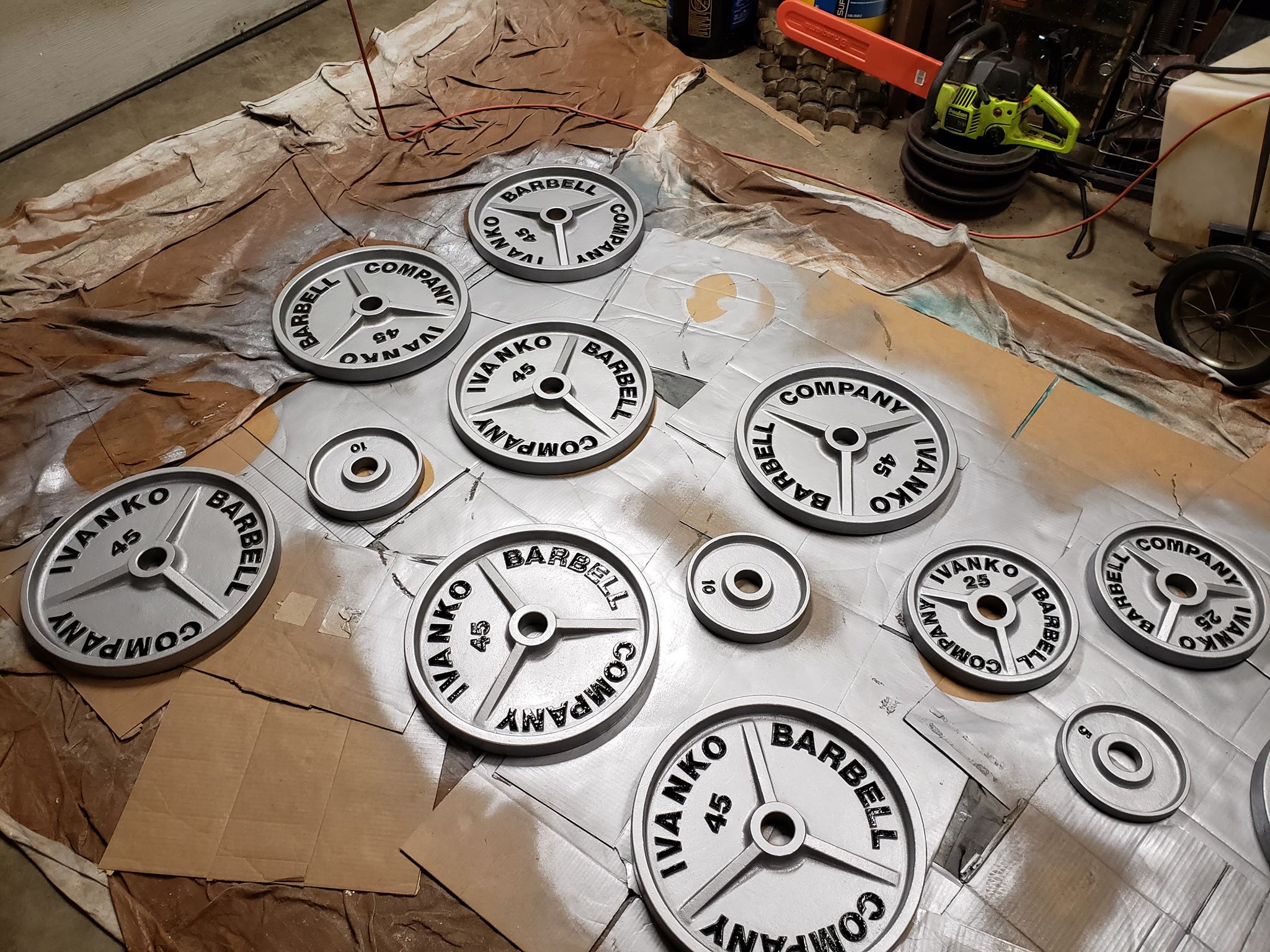 Painted My Ivanko Plates r/homegym