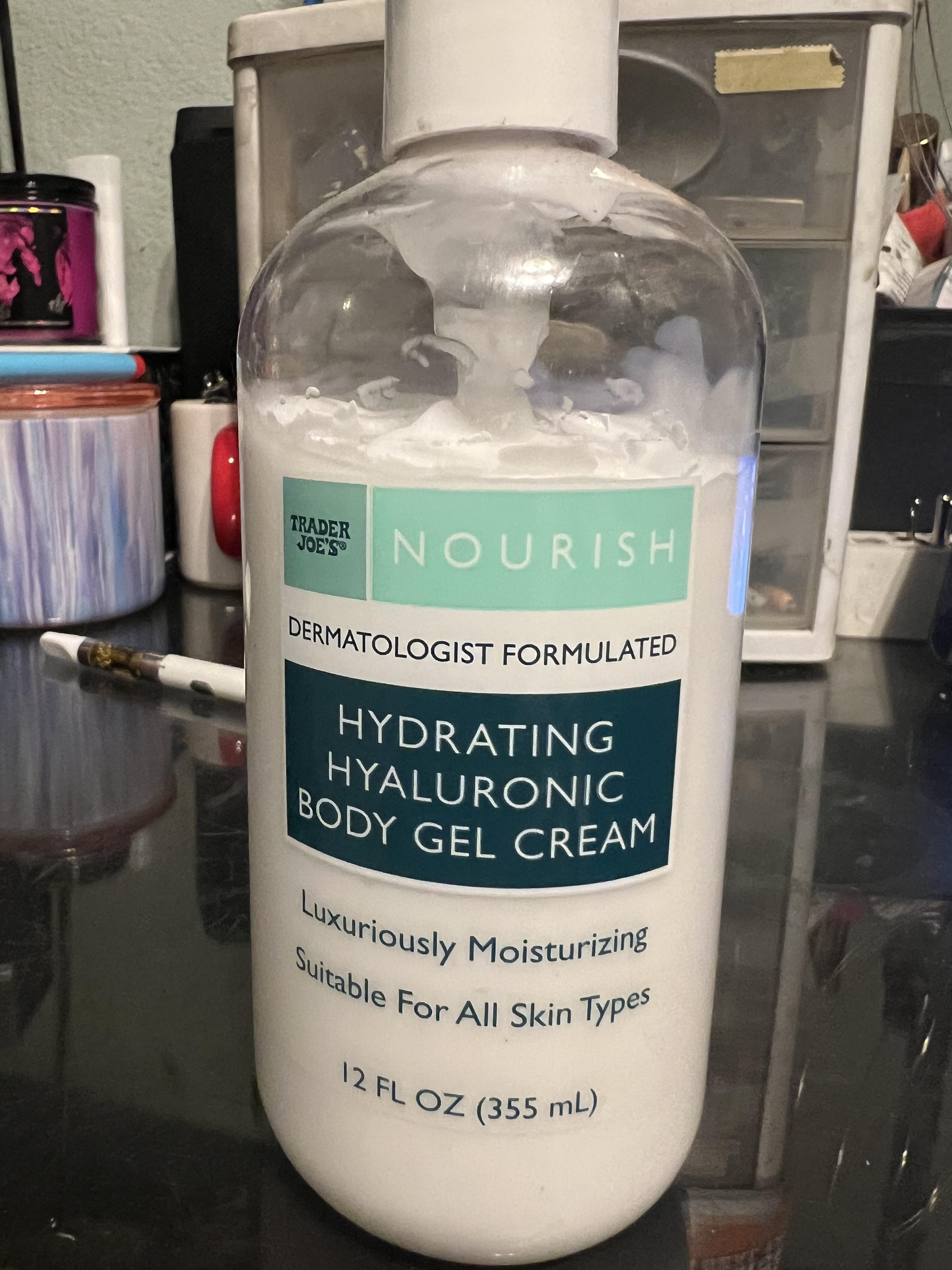 Used the TJ’s Nourish Hydrating Hyaluronic Body Gel Cream and it smells
