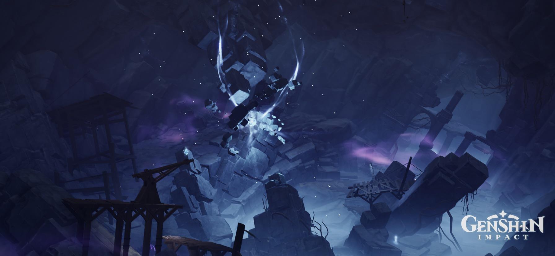 This picture I took in the Chasm. r/Genshin_Photography