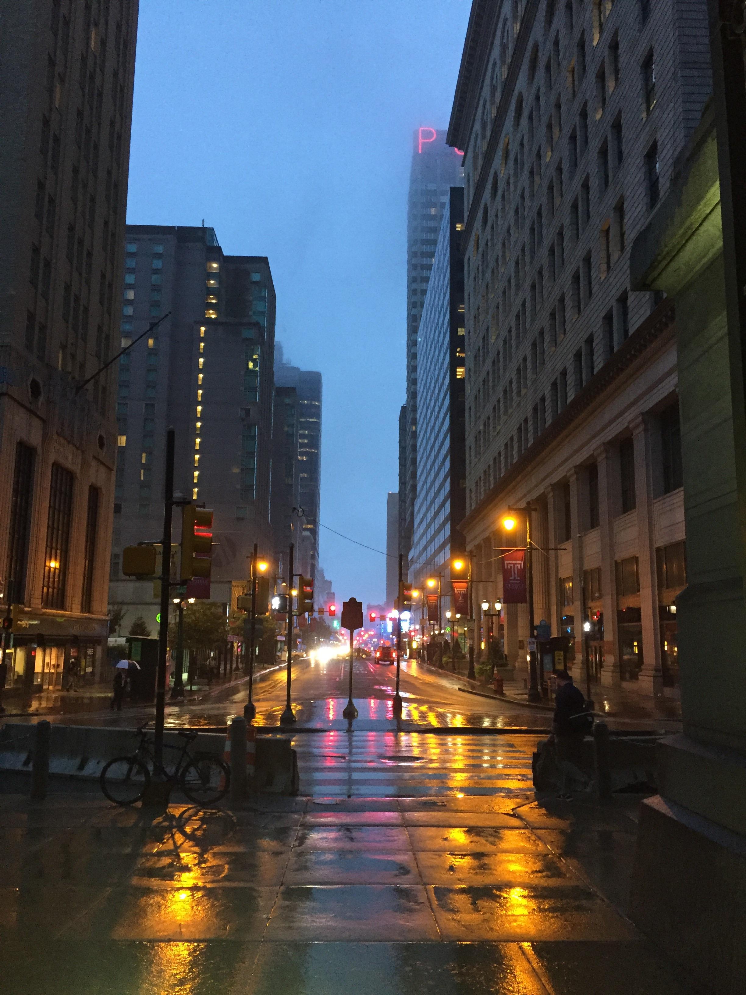 Rainy Morning at City Hall philadelphia