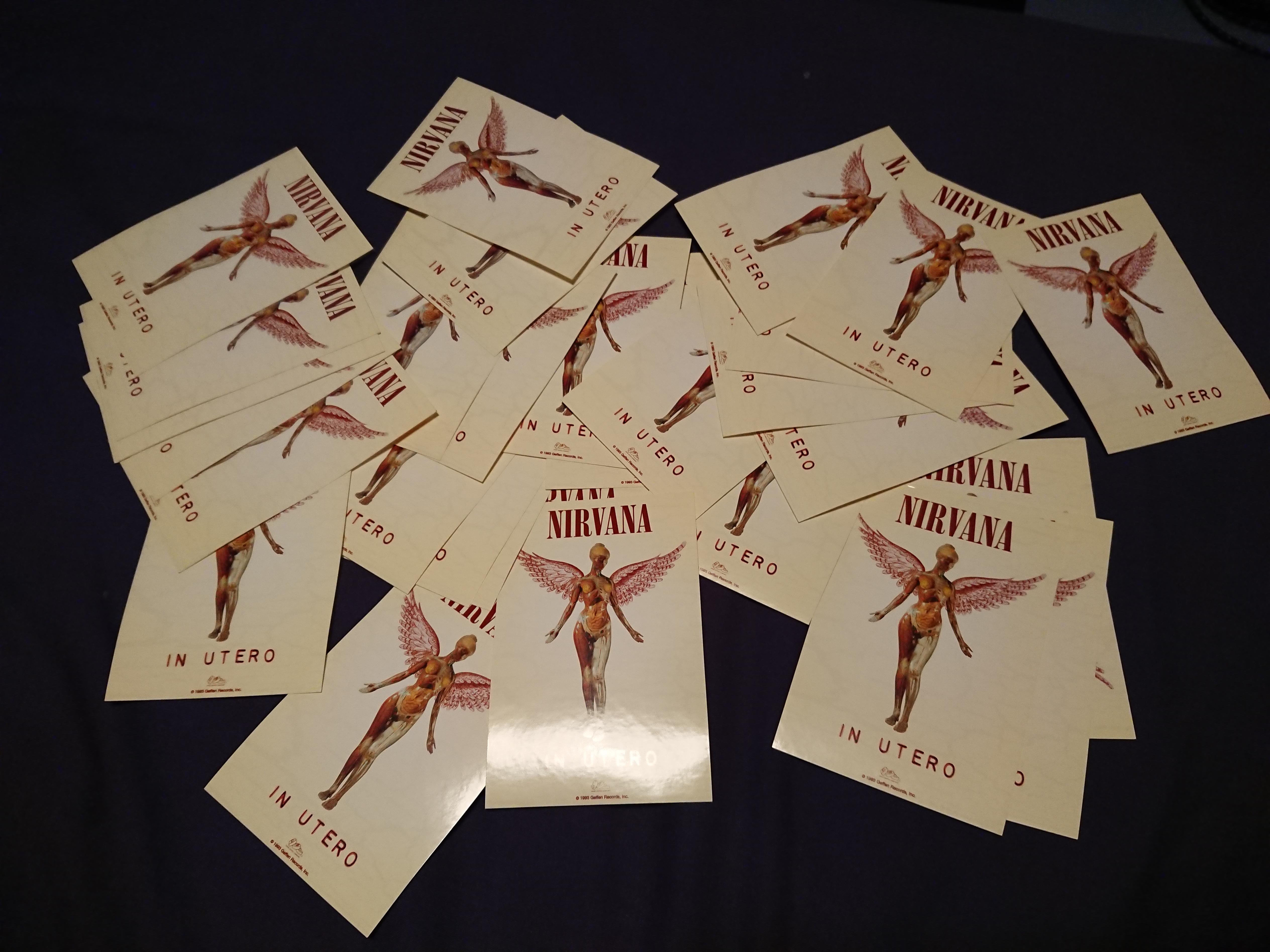 Vintage promo stickers r/Nirvana