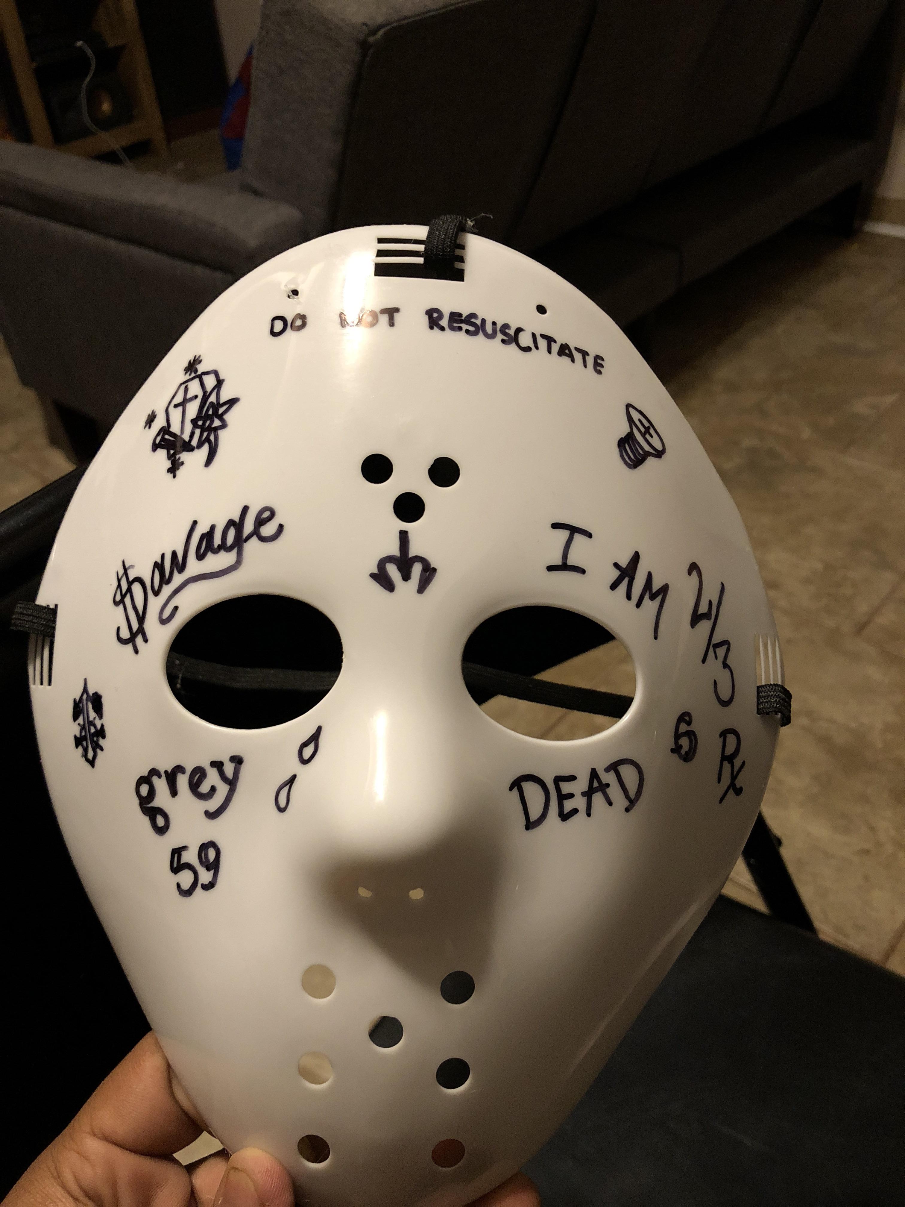 Low quality scrim inspired hockey mask. Thoughts? Yes I know it's crap