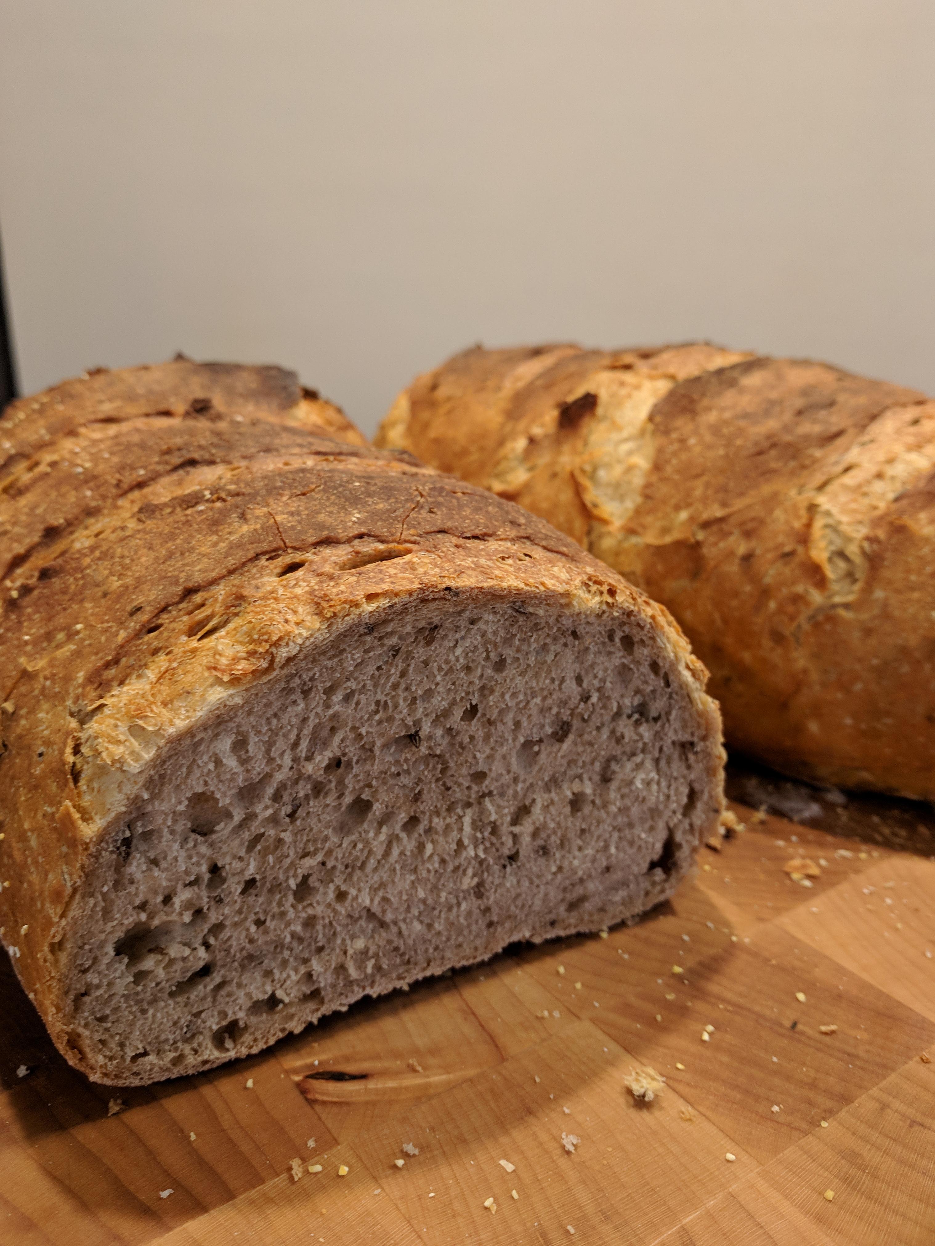 Deli rye w/sourdough starter and seeds, first time tried r/Breadit
