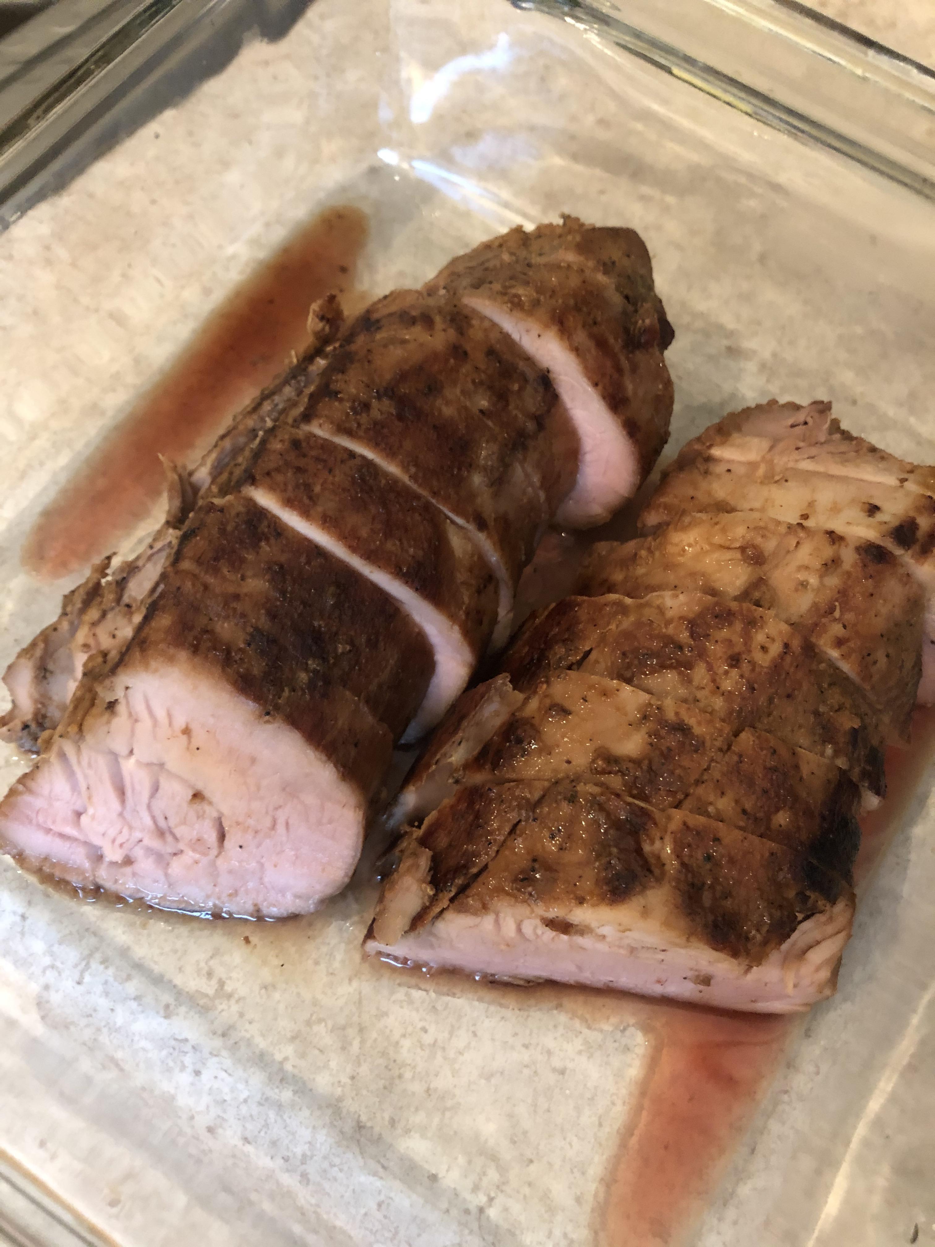 Delicious Pork Tenderloin cooked at 145 deg for 3 hr in Asian Style
