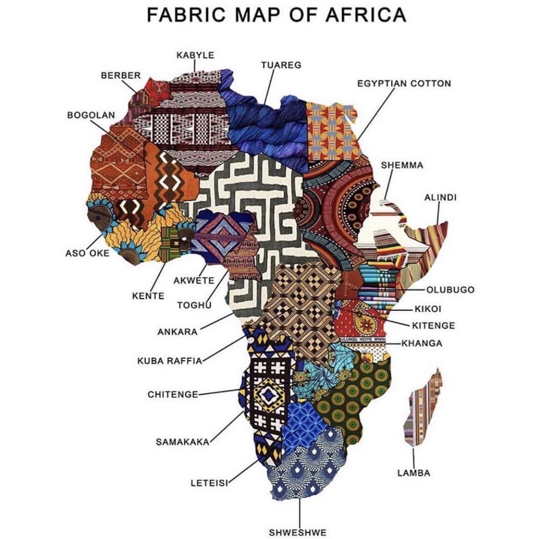 Africa Map Ankara Fabric Fabric map of Africa interestingasfuck