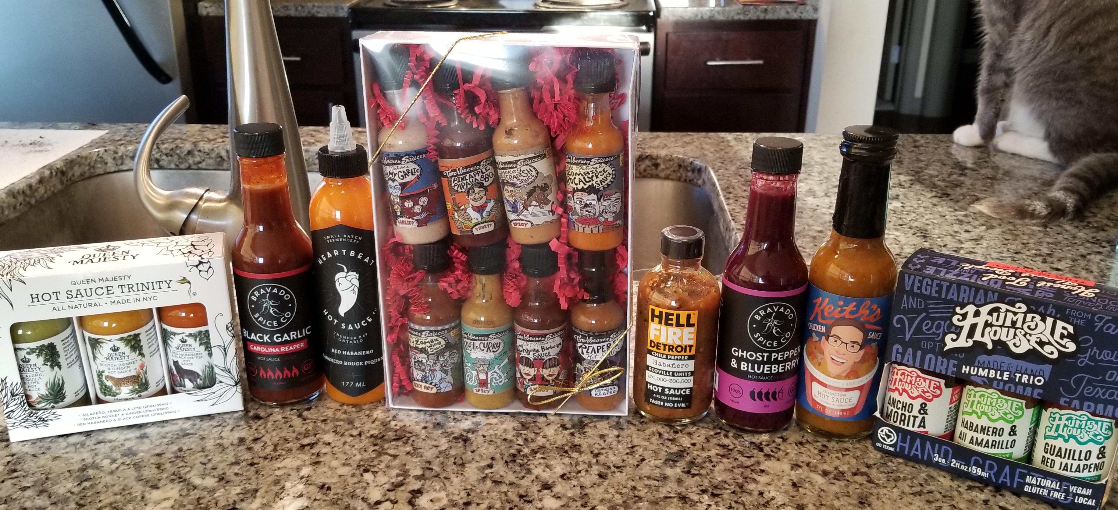 Girlfriend and I recently got into hot sauces, this was her Christmas