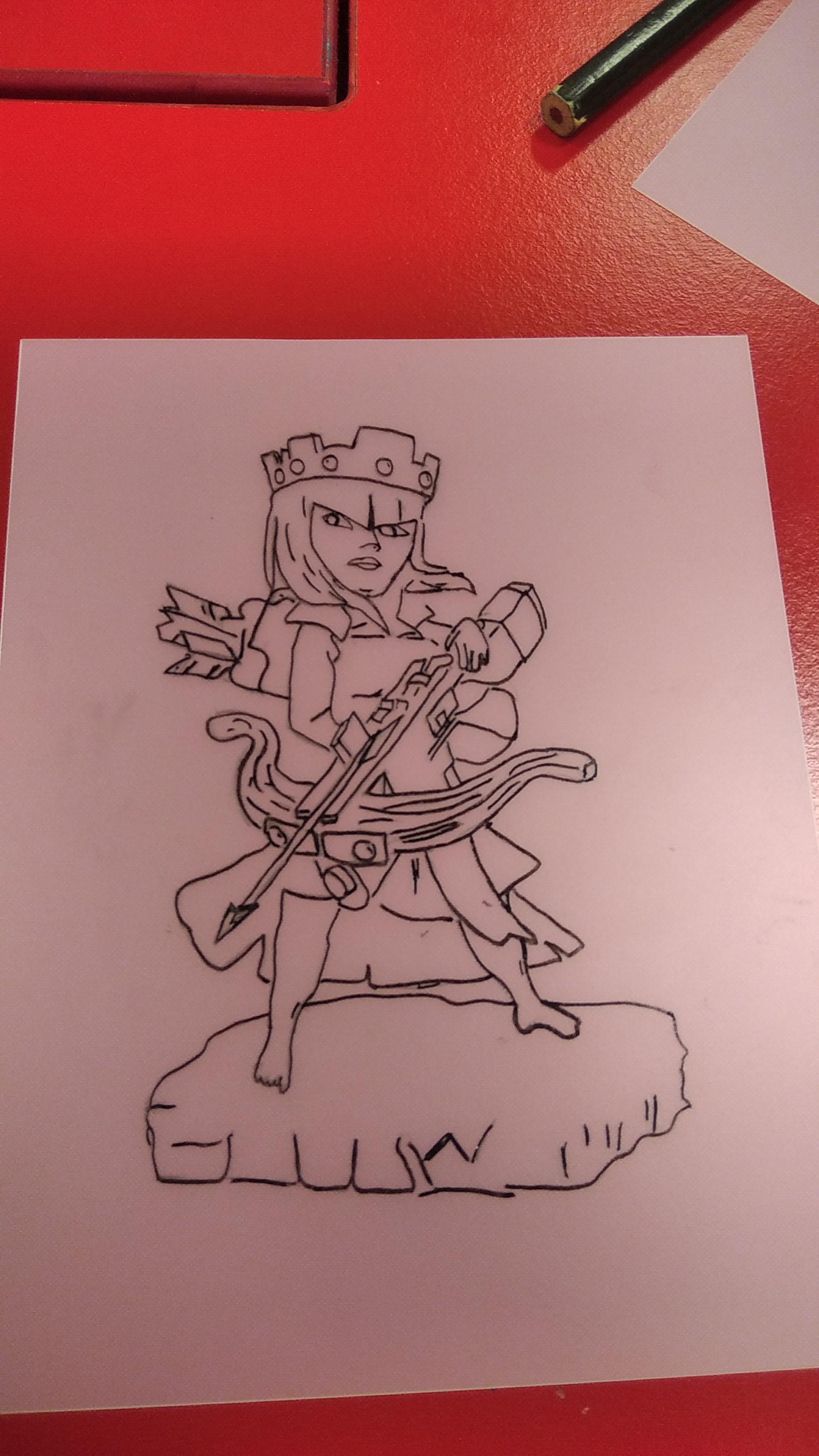 Simple archer queen drawing 😏 r/ClashOfClans