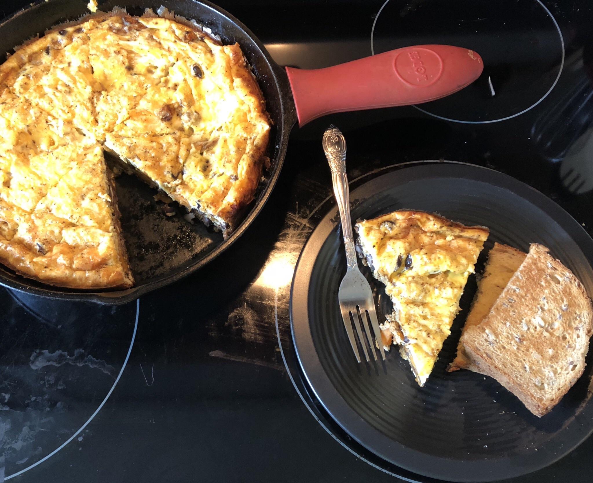 I made a sweet potato and black bean frittata for breakfasts this week