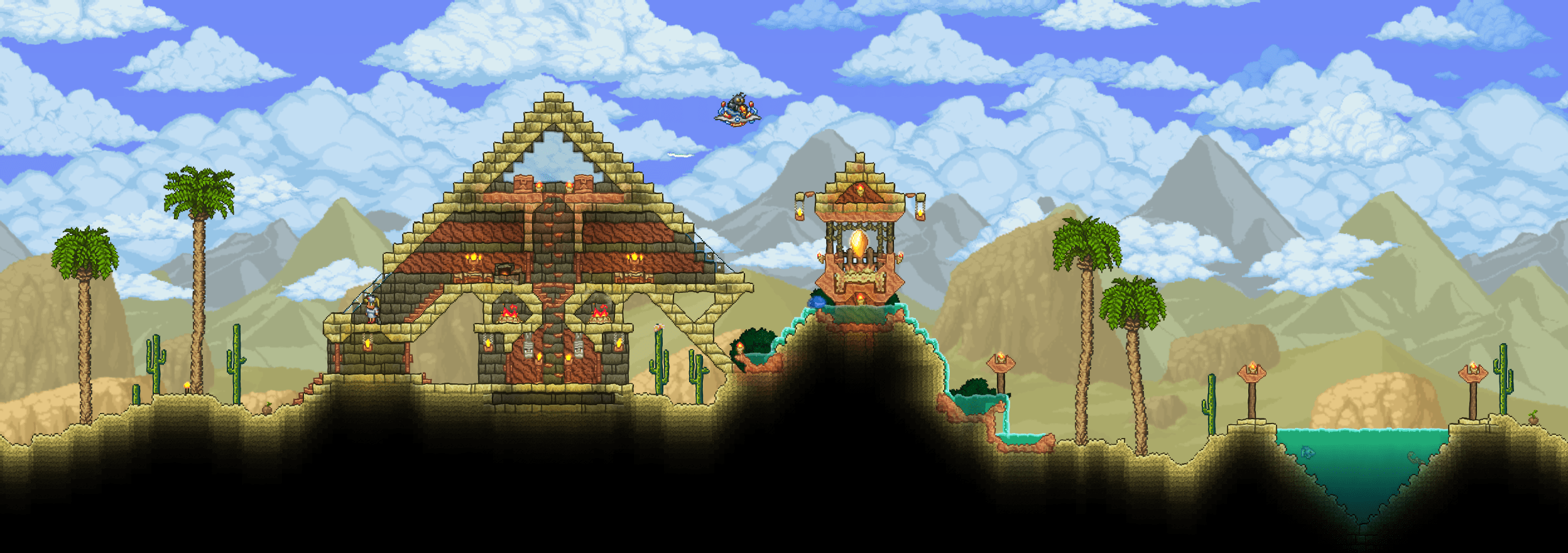 Desert Pylon oasis build r/Terraria