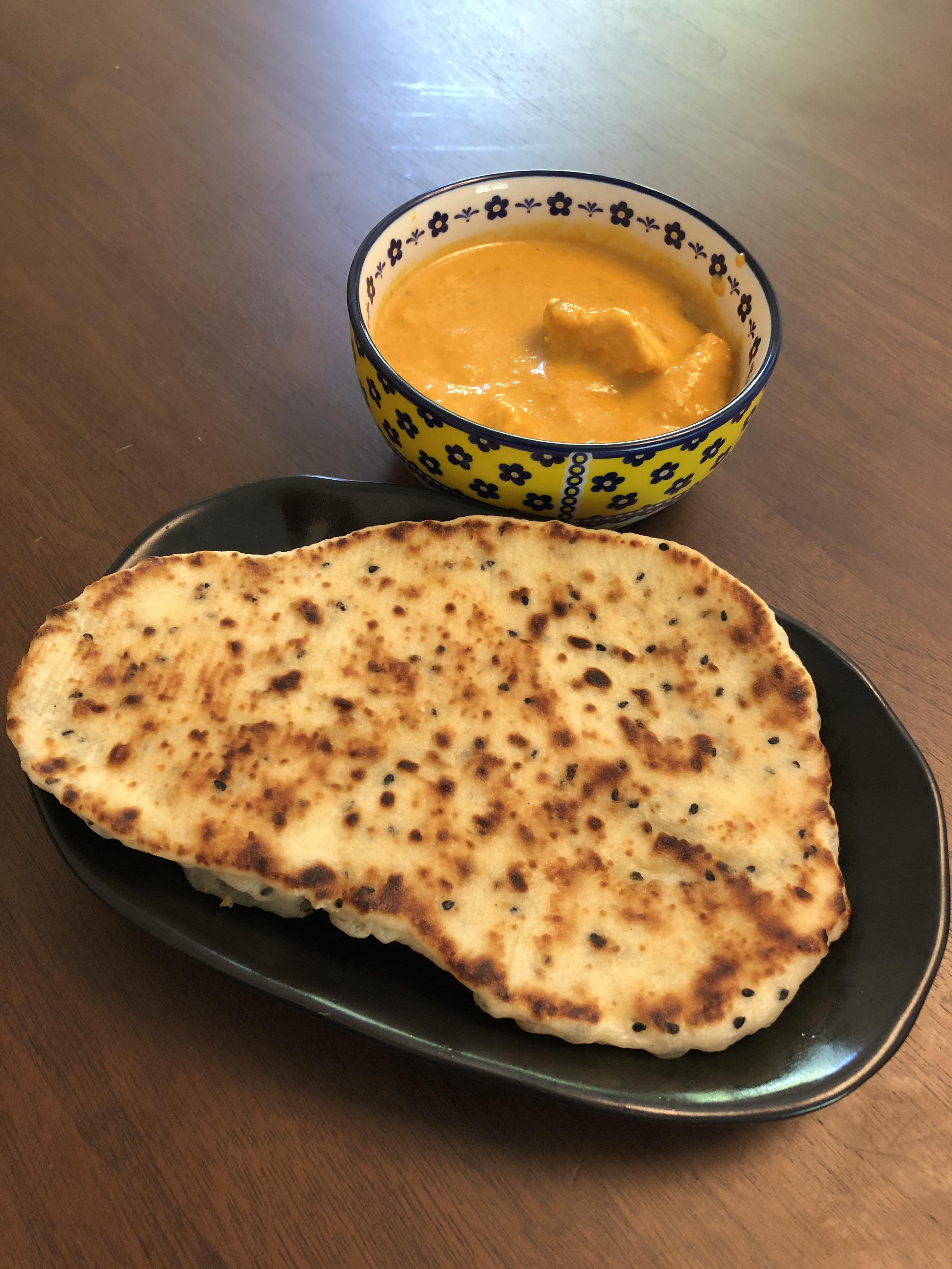 Homemade chicken korma & home made naan bread. I’m pretty impressed