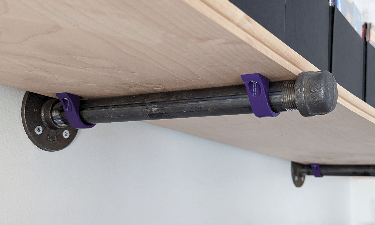 Shelf brackets for black pipe supports r/functionalprint