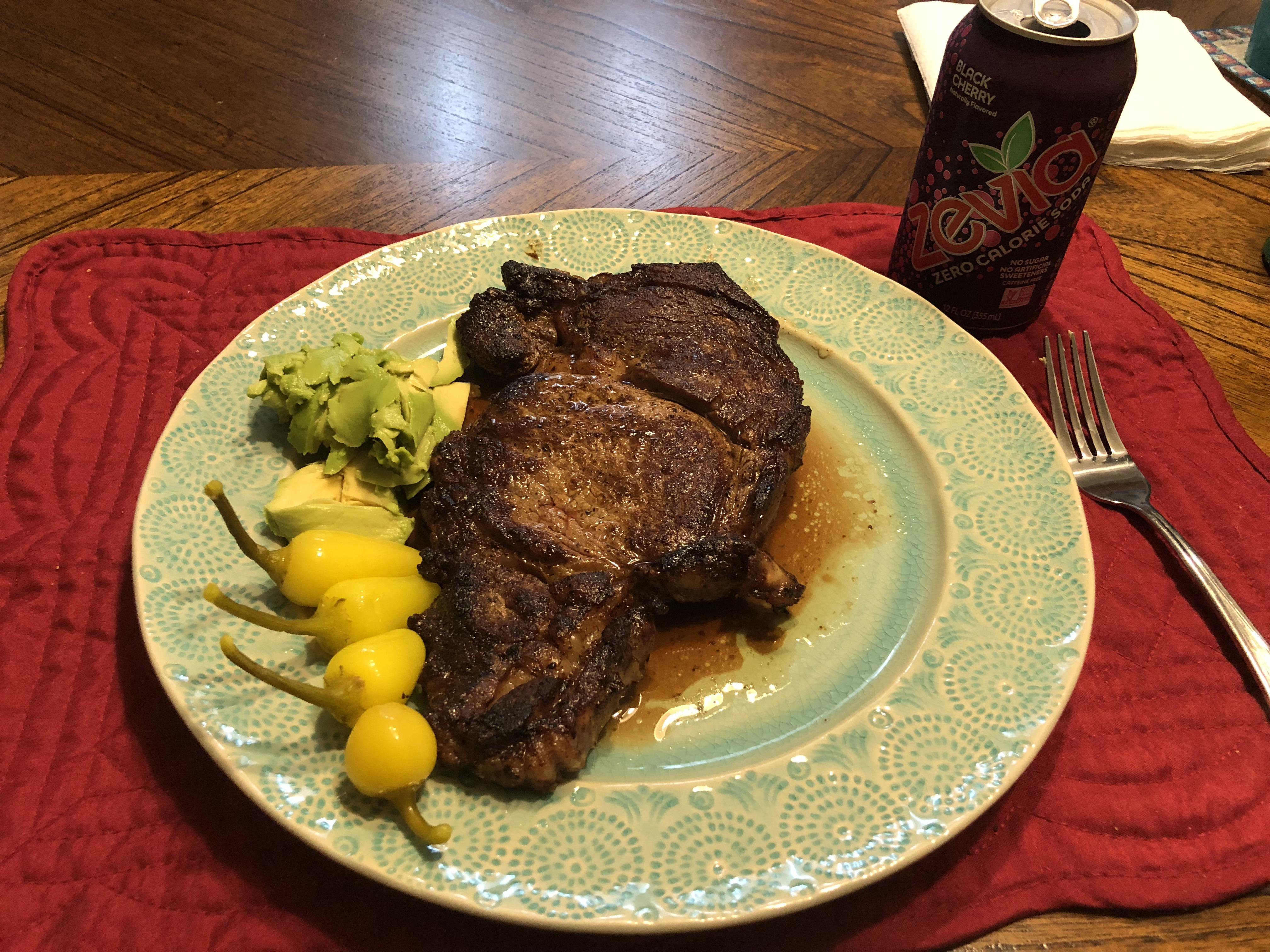 Perfectly cooked Ribeye Steak using the stove top and oven Keto r