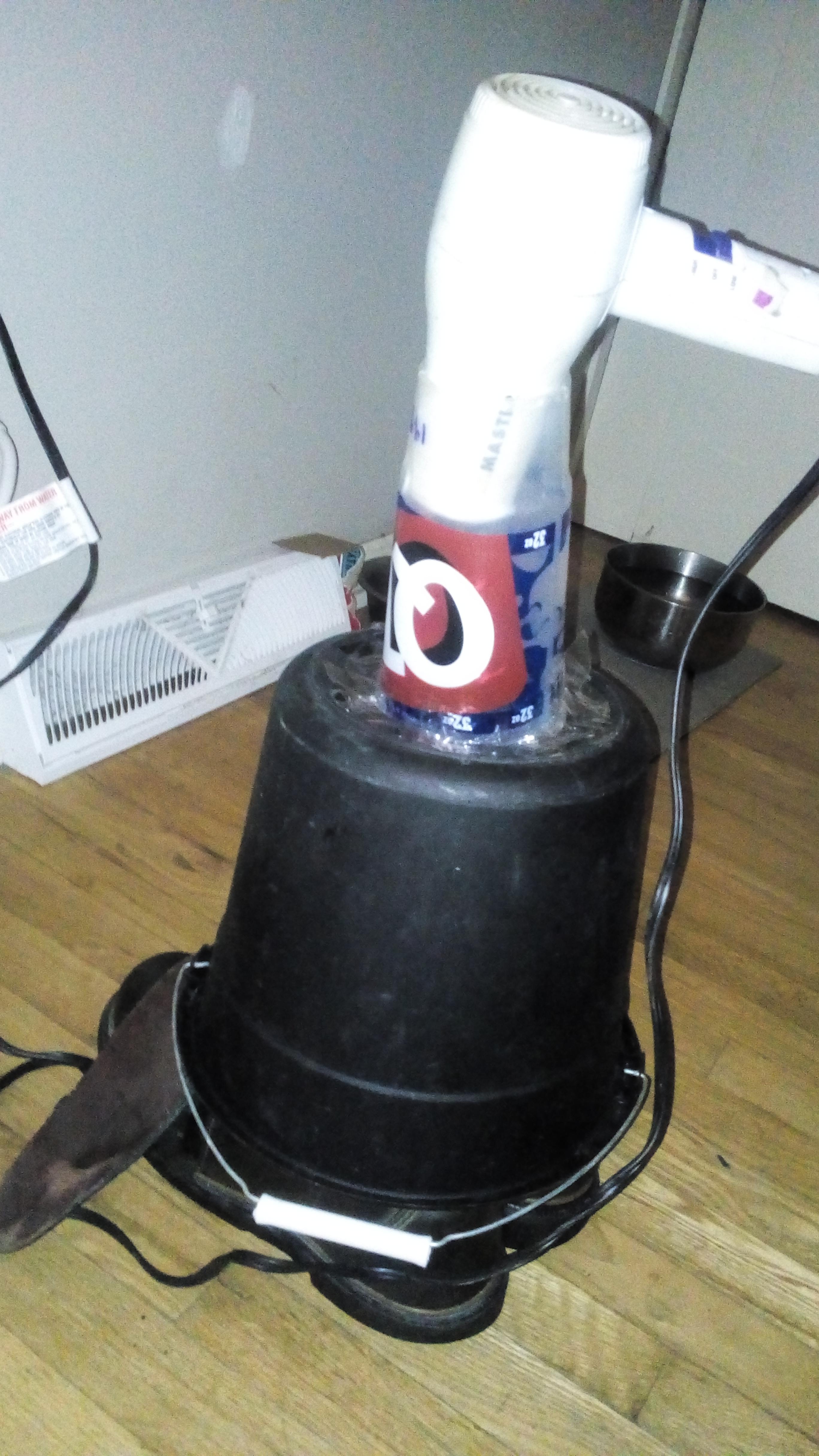 Behold the 6 boot dryer (hair dryer from a second hand store) r
