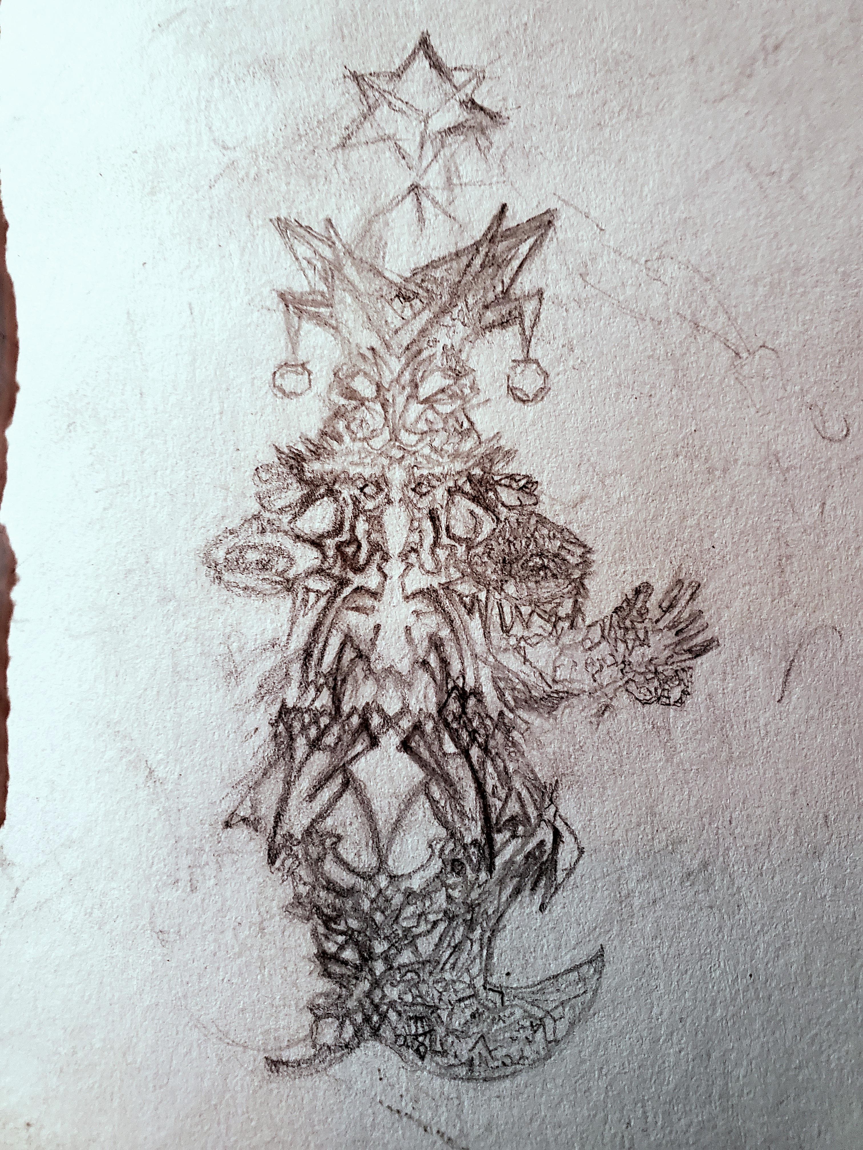 DMT 'Elf'. Automatic drawing on 10mg. r/DMT