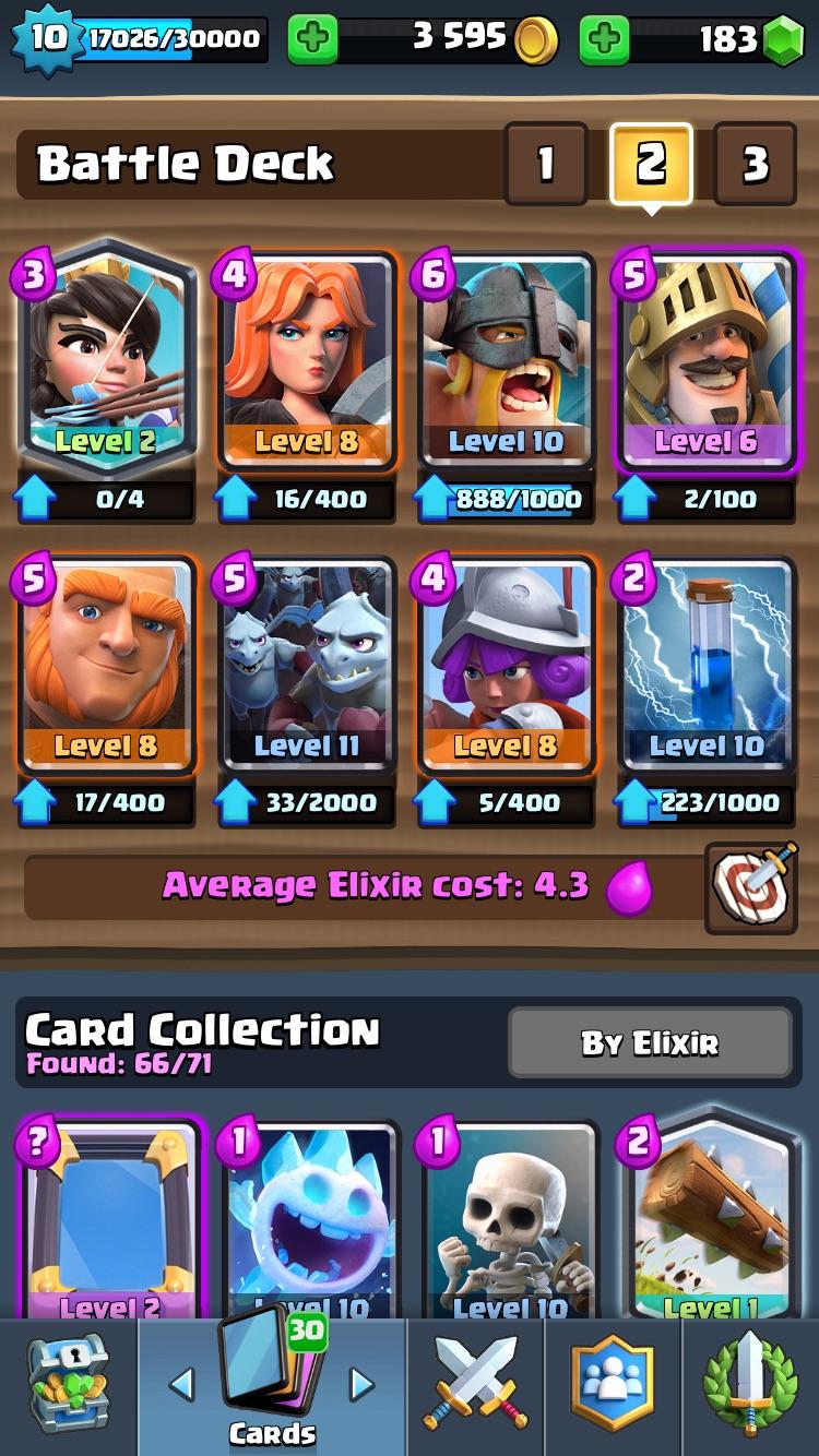 I am at 3.3k3.4k with this deck... I know the elixir cost is really