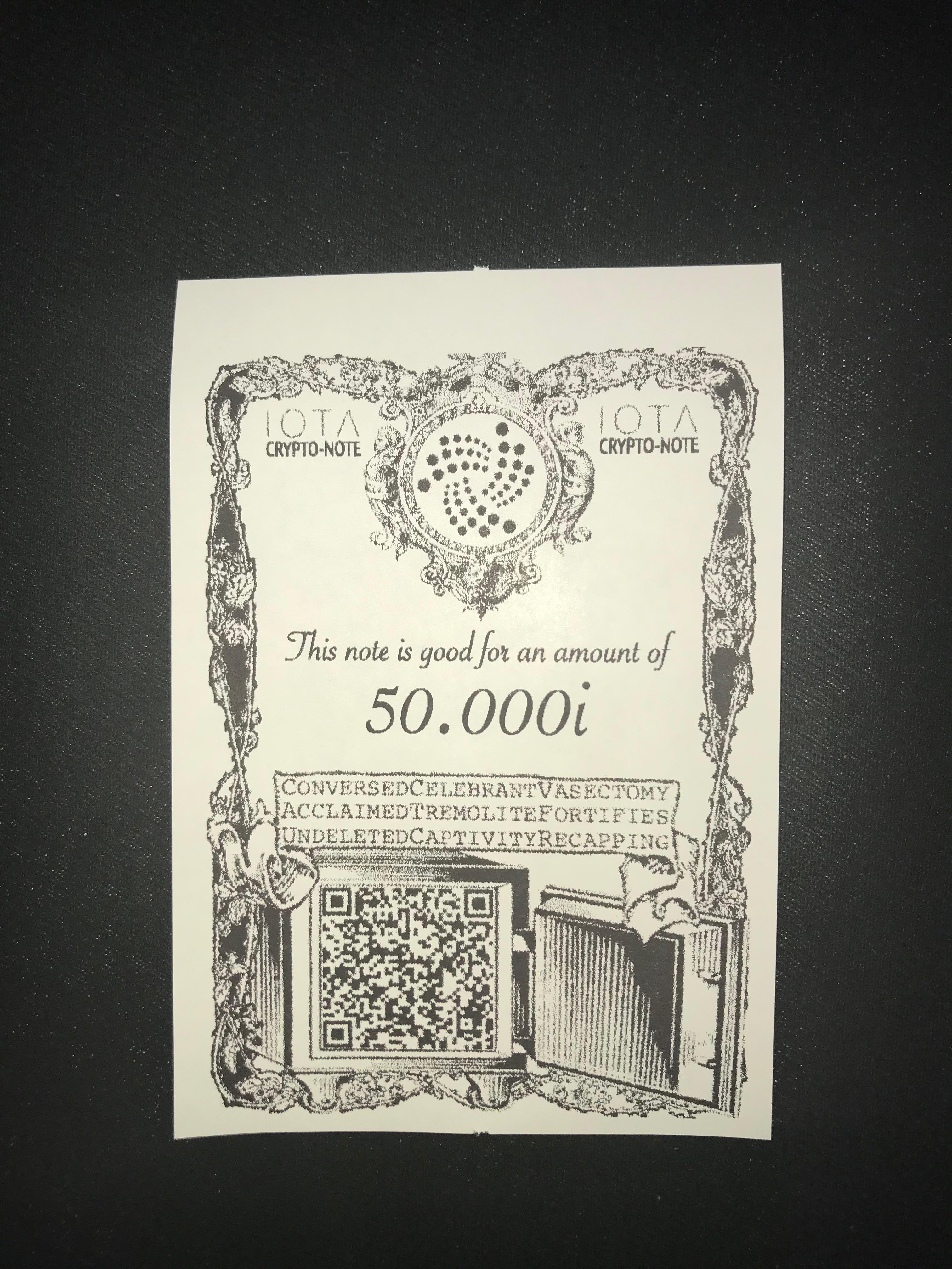 I'm making a paper wallet generator with a receipt printer from the