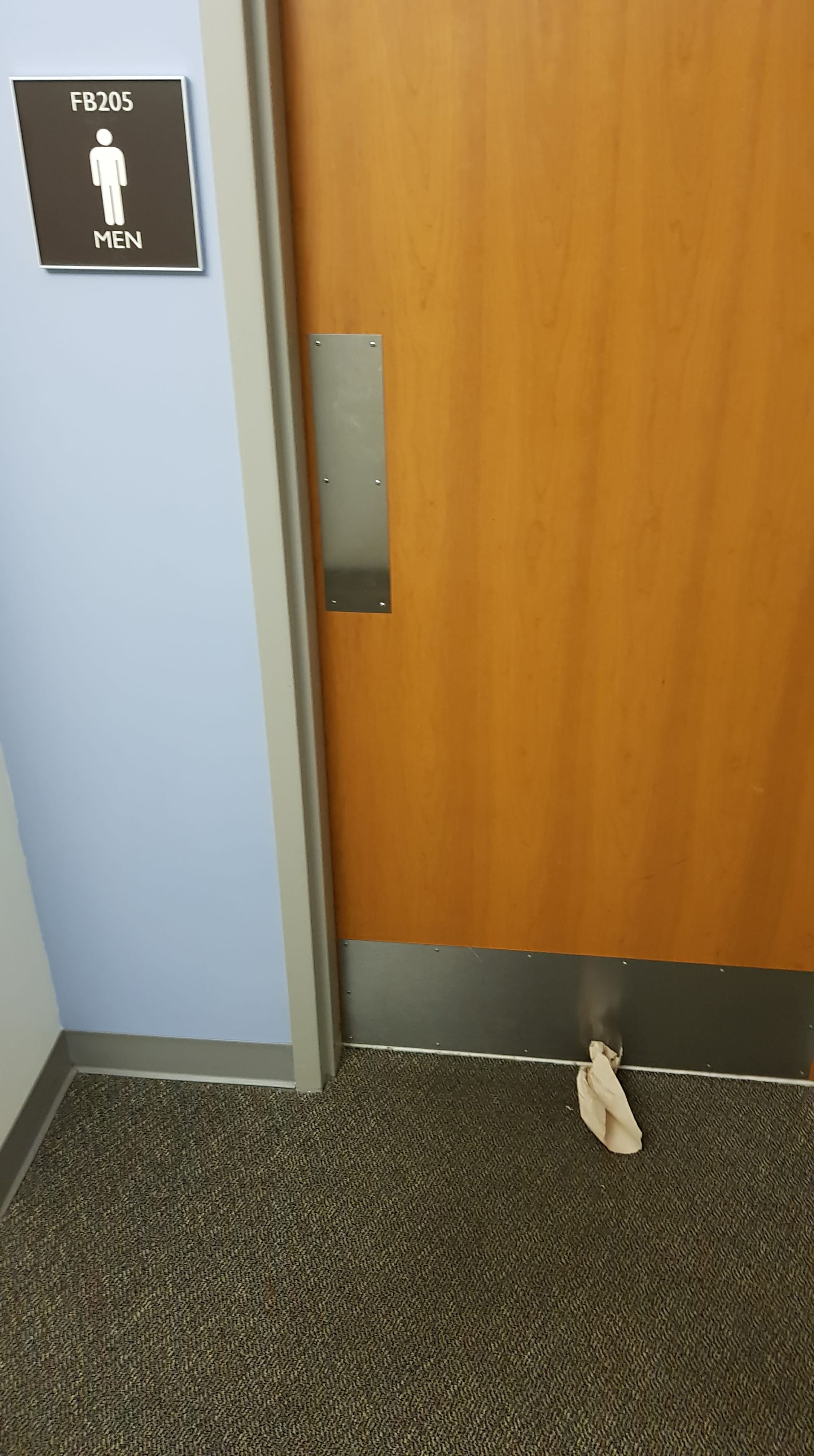 People who use paper towels to grab the door handle and then just leave it on the floor r