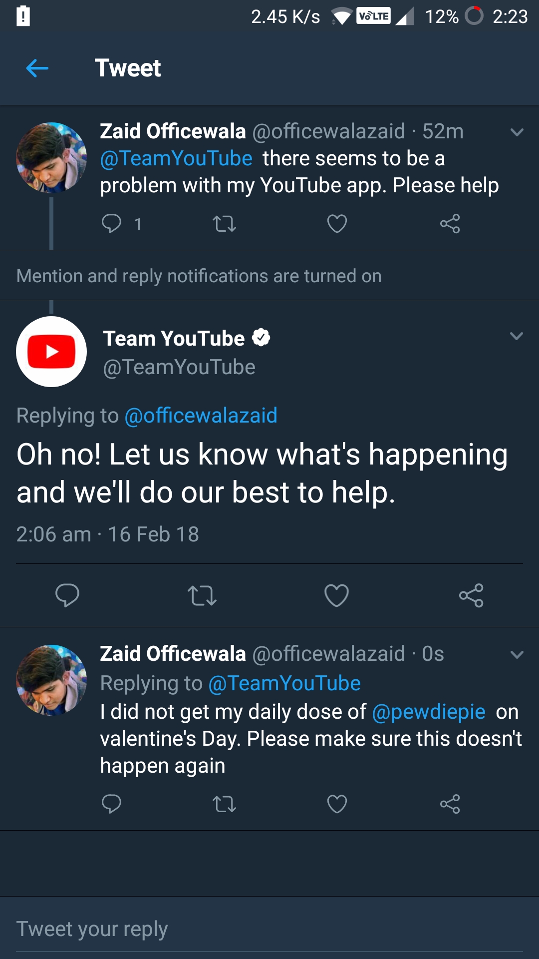 Please make sure it doesnt happen again r/PewdiepieSubmissions