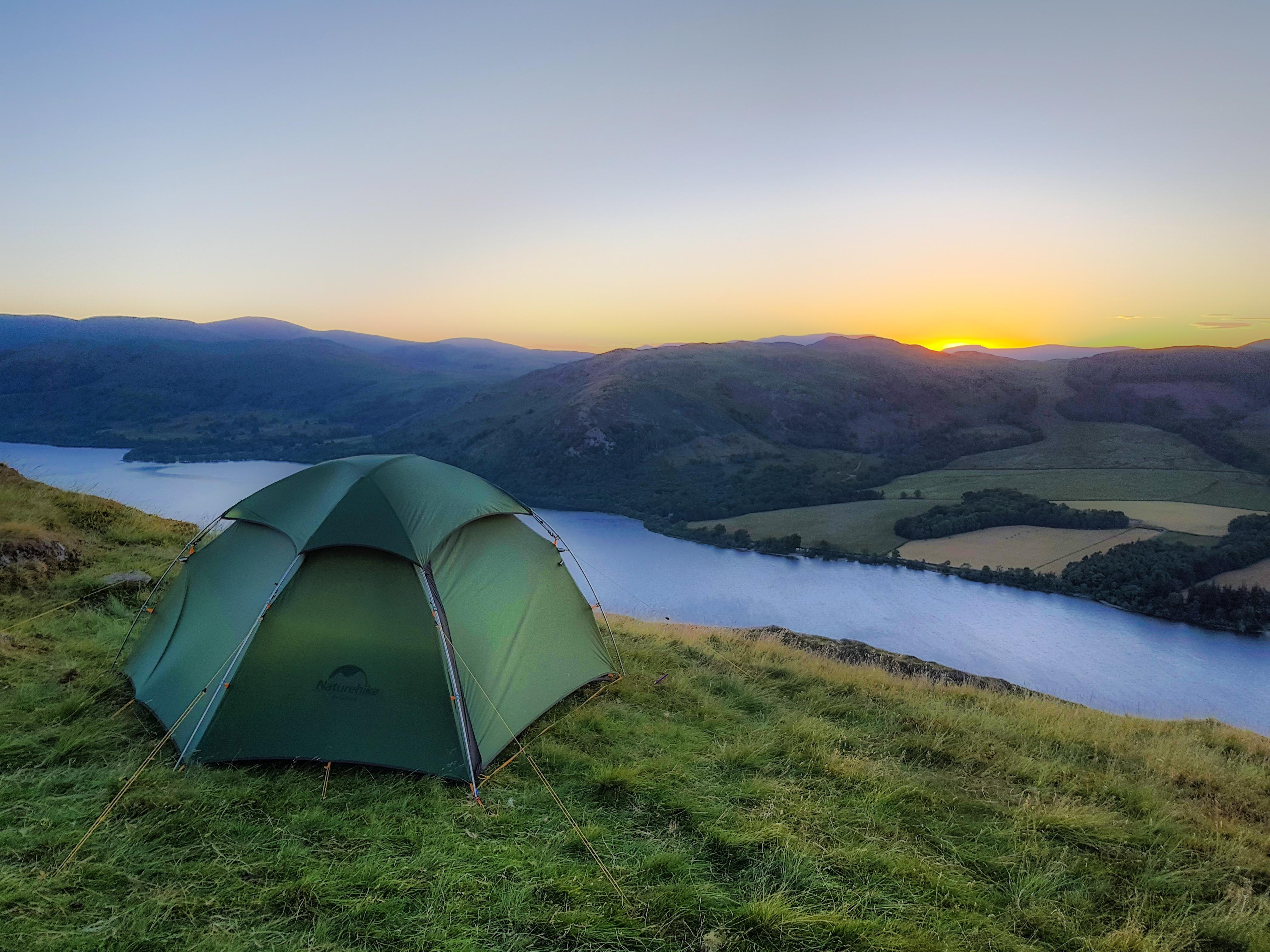 My room with a view. Testing out the new tent on the fells of the Lake