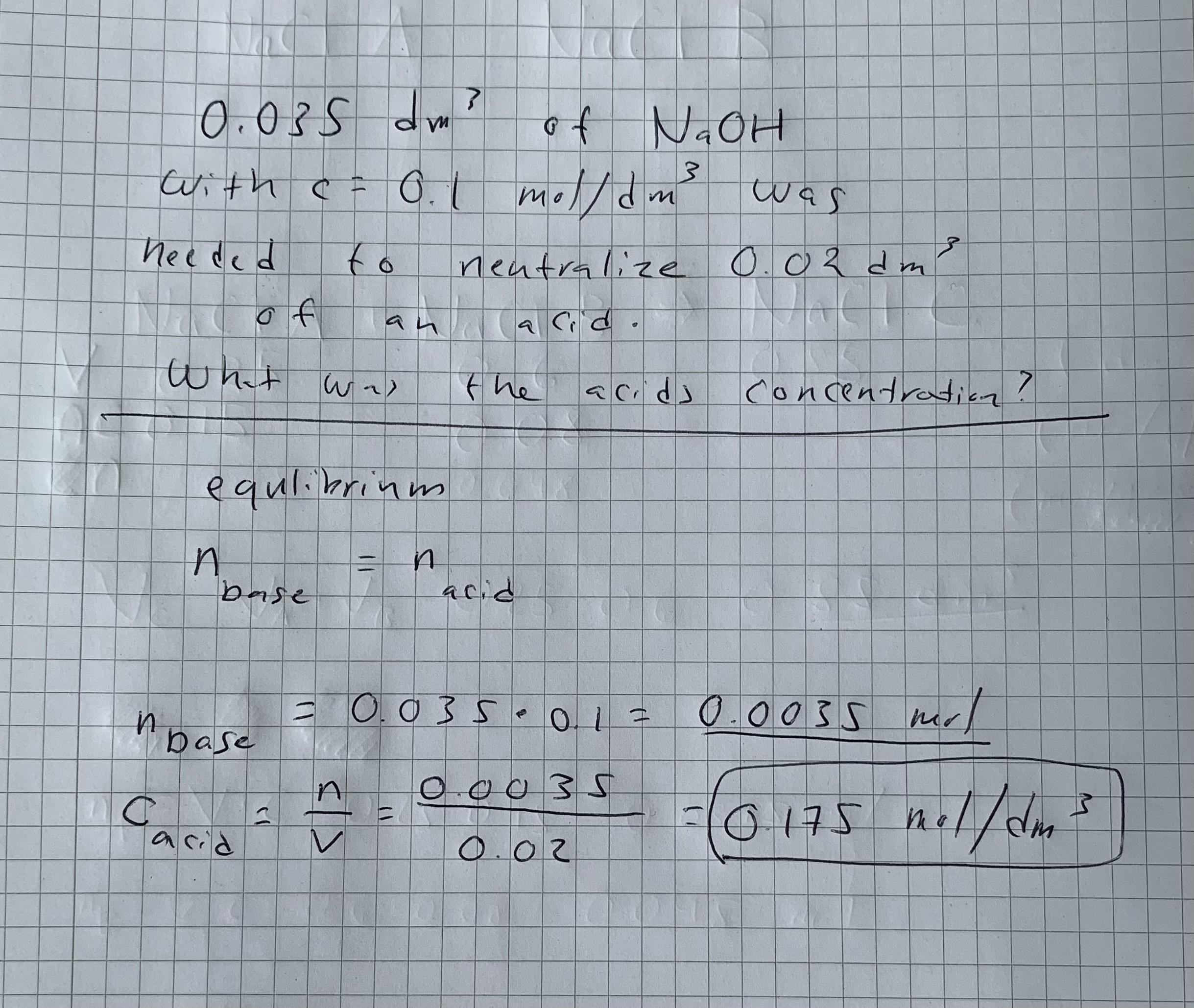 [High School Chemistry Titration] Did I do this correctly? r