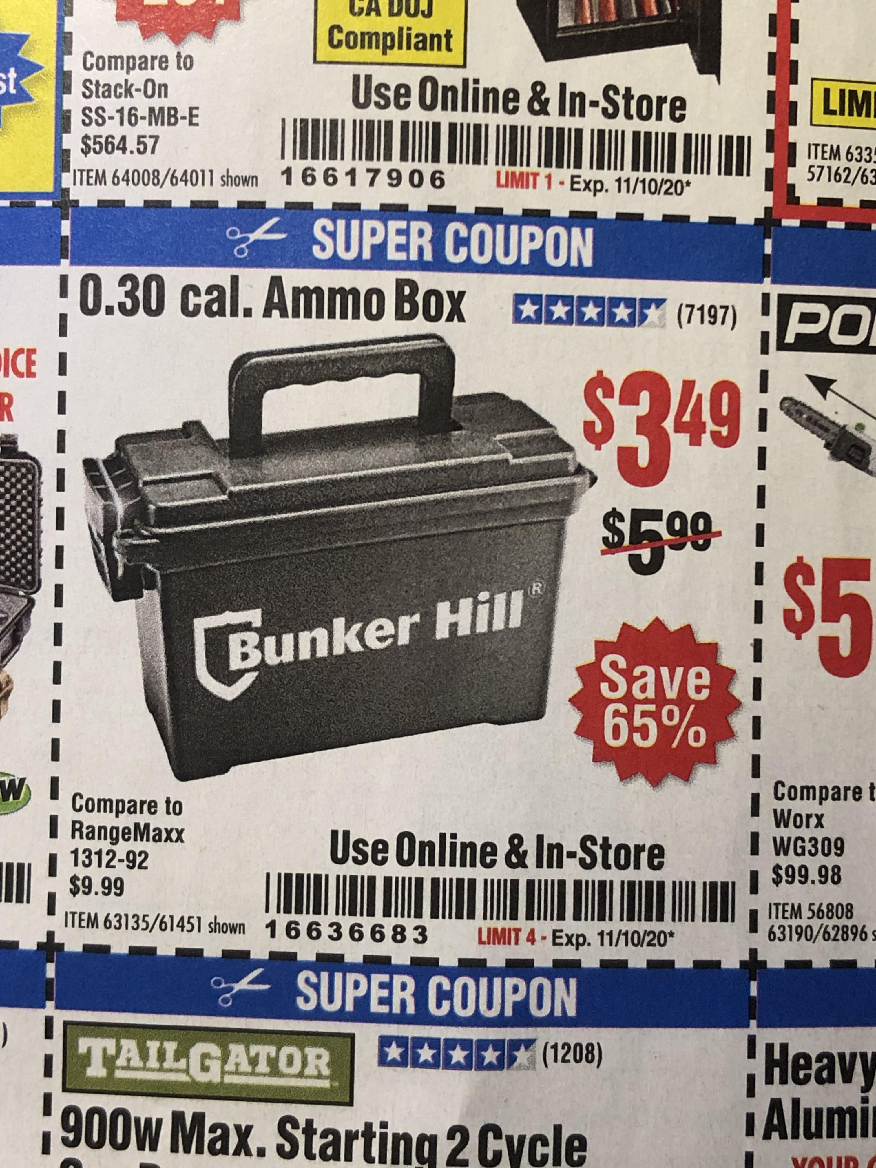 Harbor Freight current coupon. Although they say they have a limit