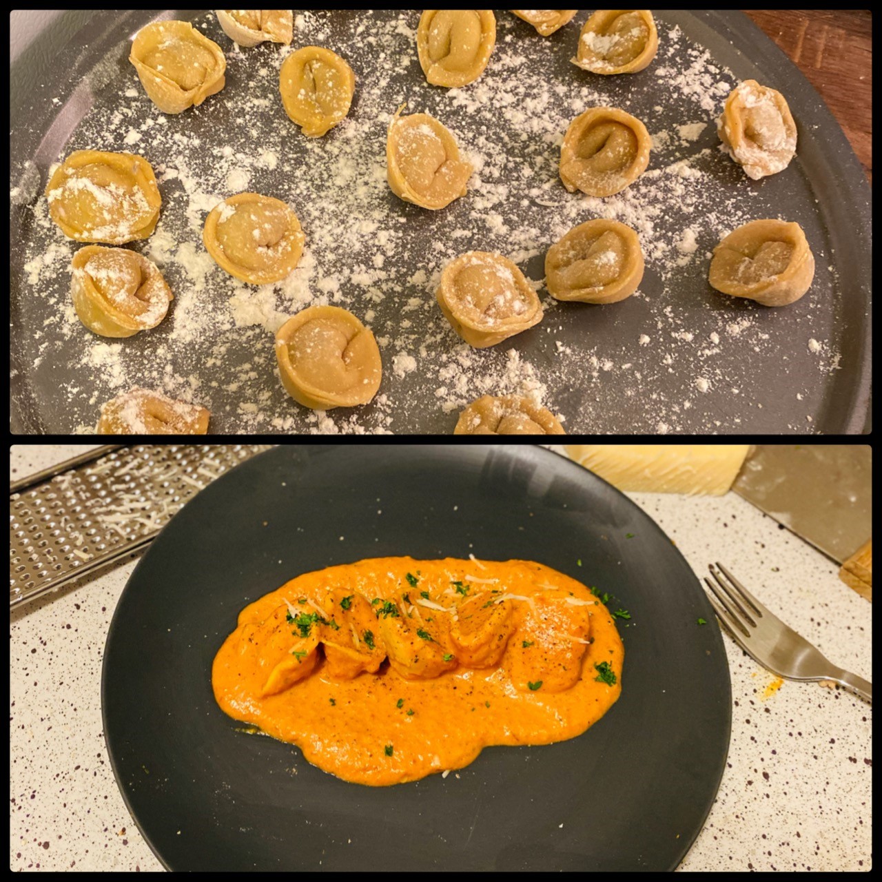 Bison and Goat Cheese Tortellini in Vodka Sauce r/recipes