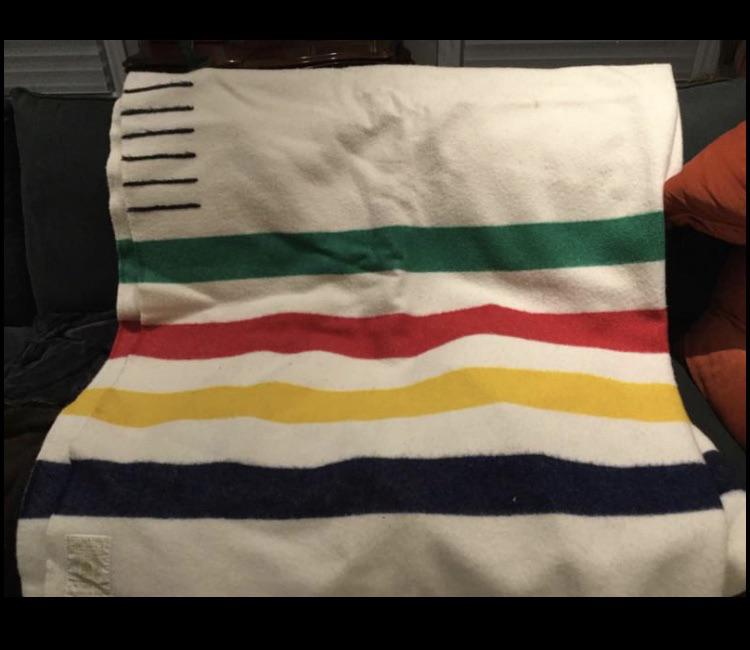 Marketplace score! 6 Point (queen size) Hudson Bay wool blanket. Like