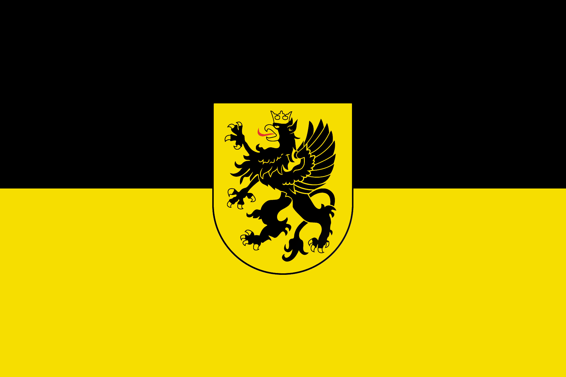 Flag of Kashubia redesigned to distinguish it from the Habsburg banner