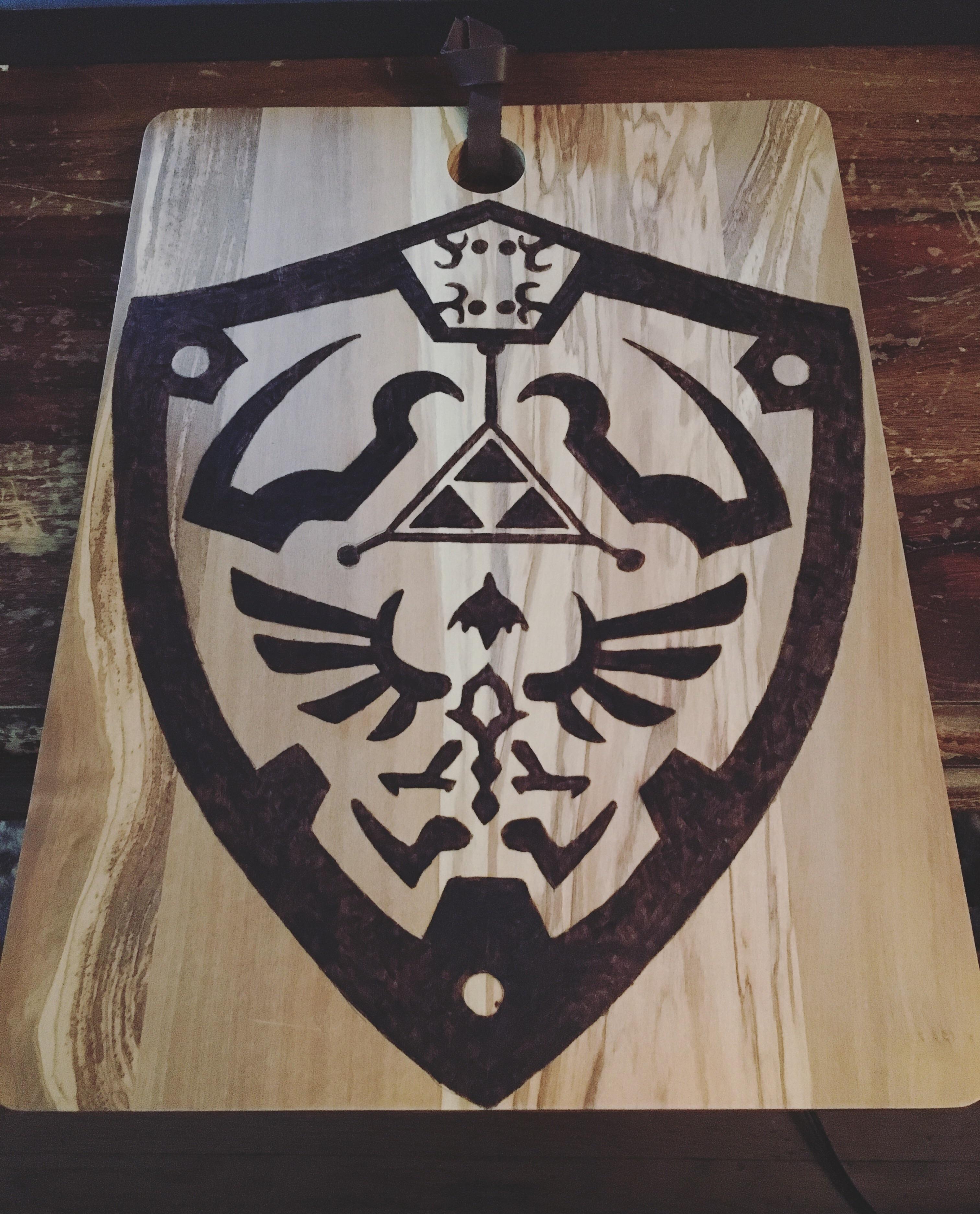 Finished my wood burning project. r/zelda