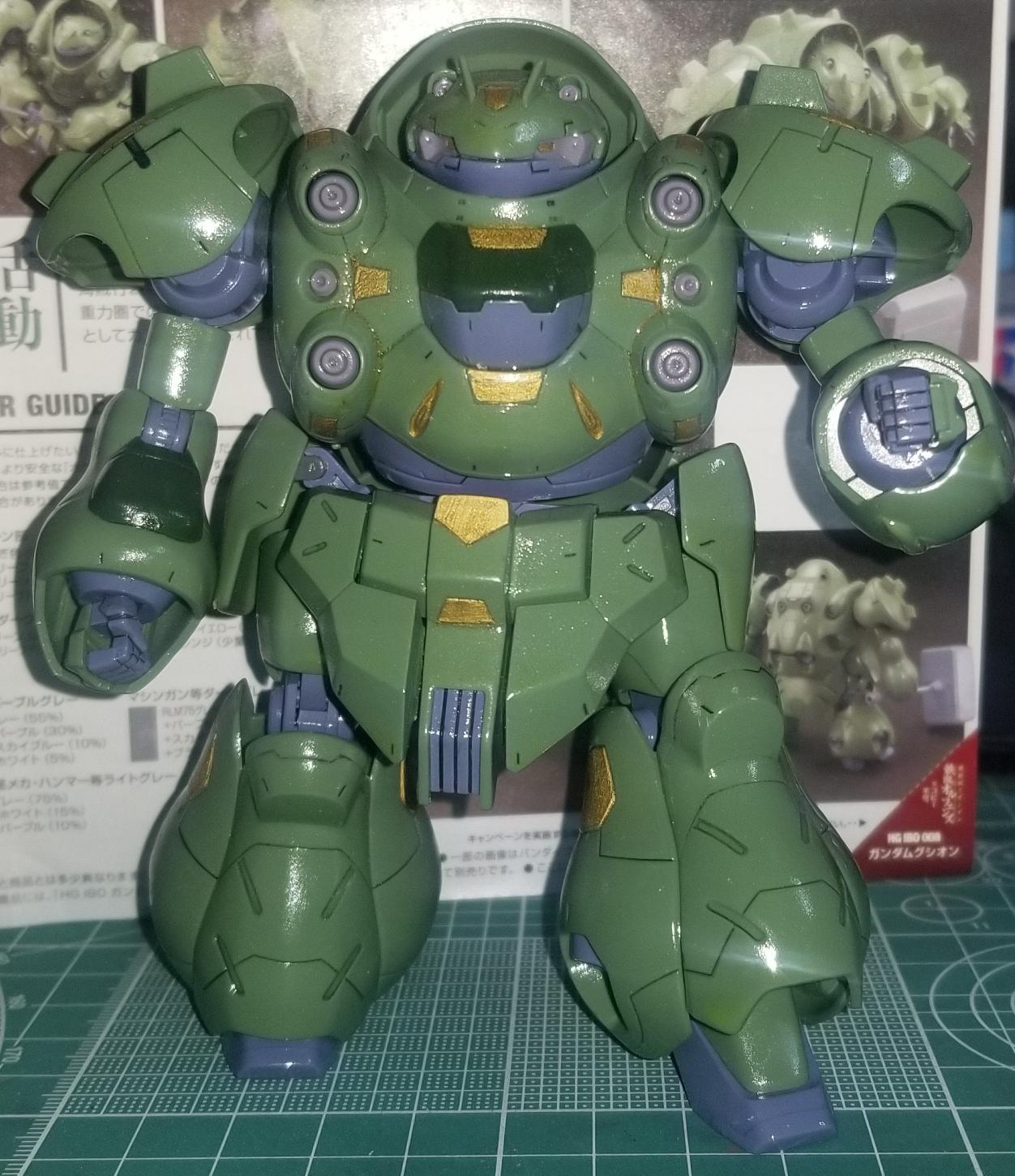 First time using a gloss top coat on an HG Gusion. Is there such a