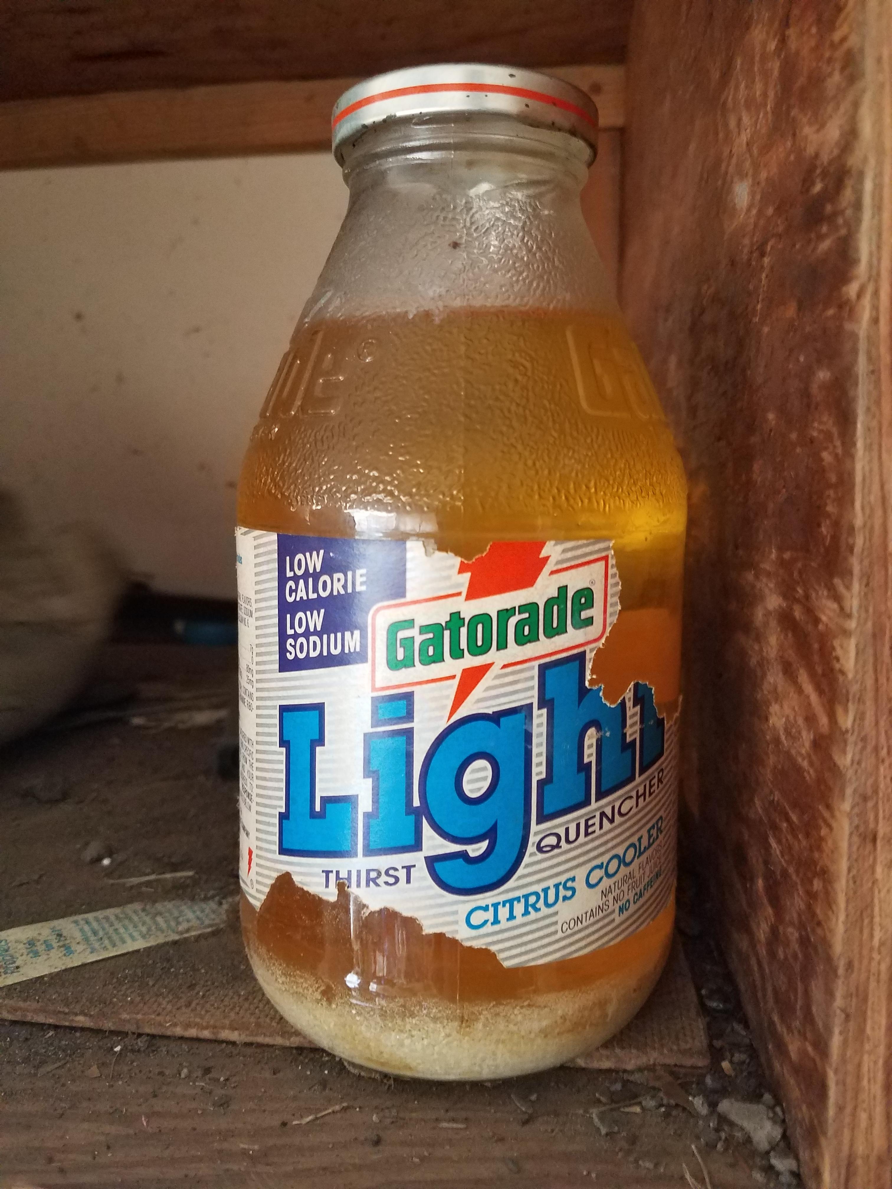 1991 Gatorade "Light" bottle, found while cleaning my grandparents