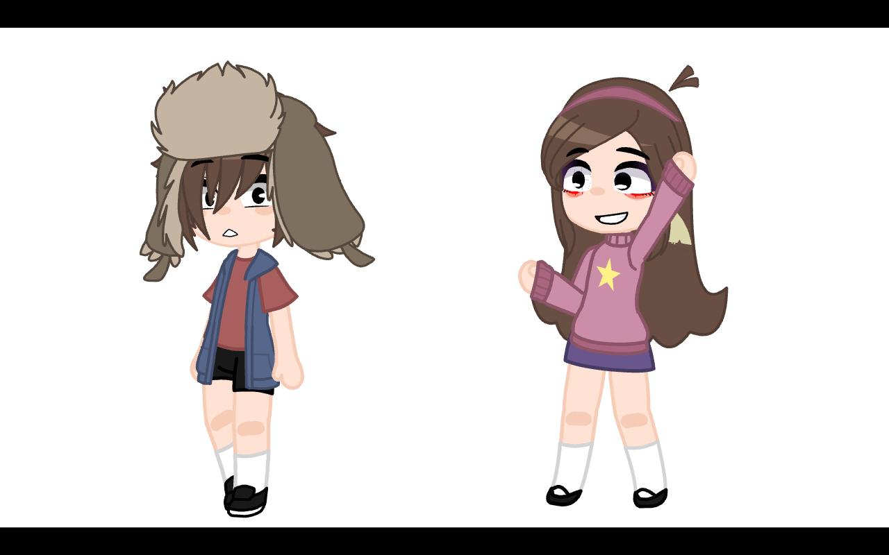 Dipper and Mabel from Gravity Falls