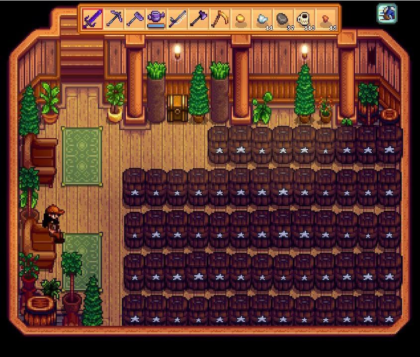 My not so optimal but still semi functional cellar r/StardewValley