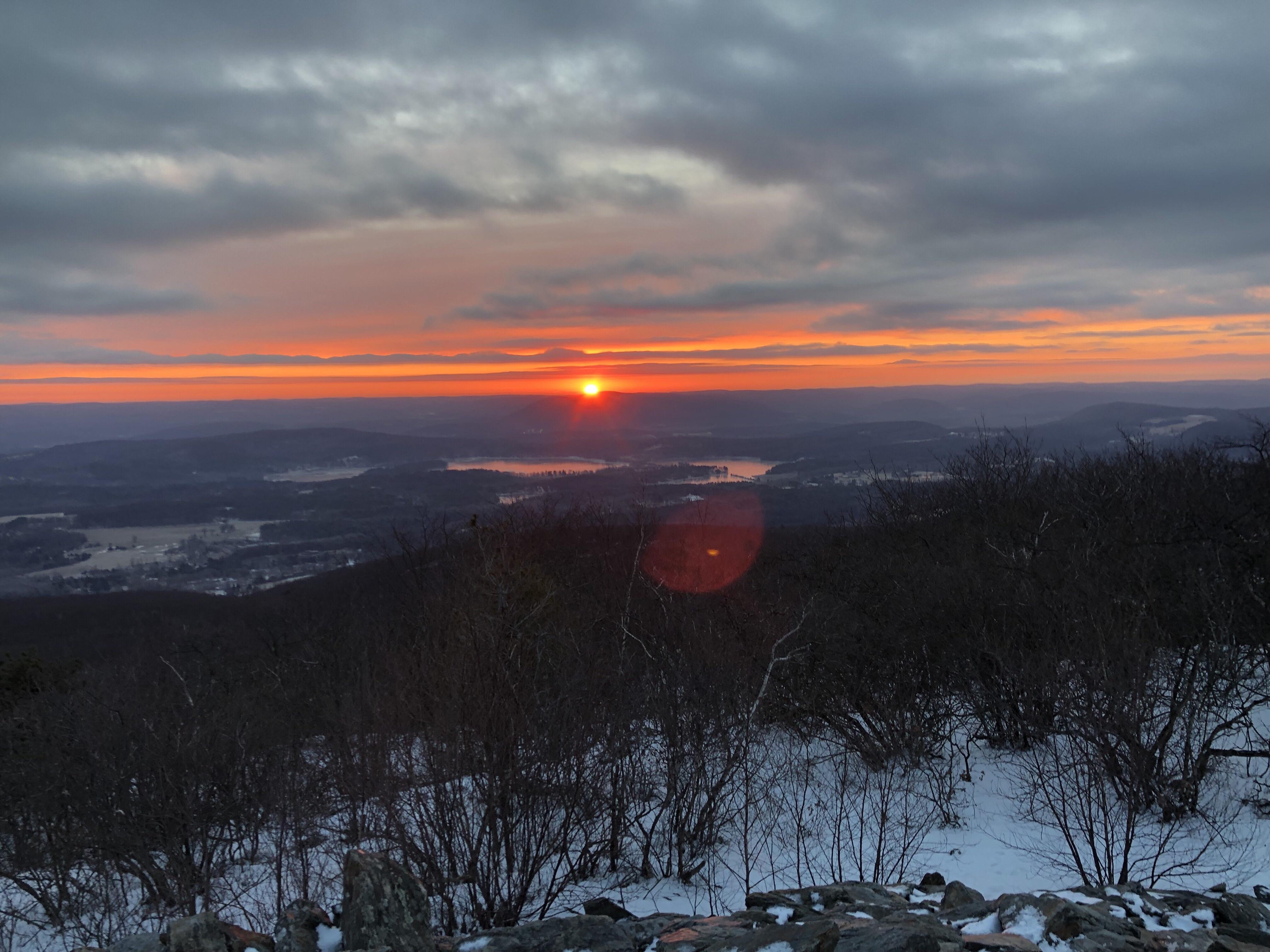 Hiked to the top of Bear Mountain yesterday 1/27/19 for sunrise. r