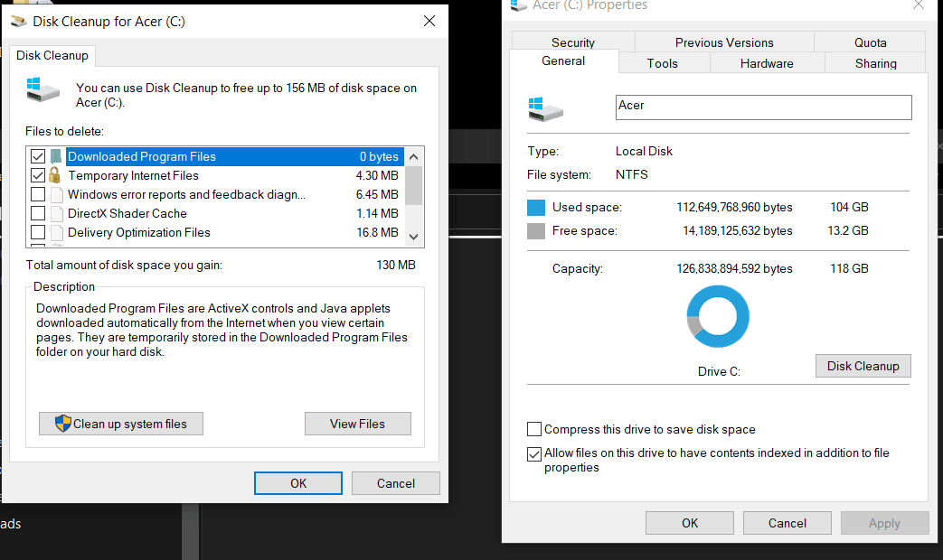 What is taking up so much space on my laptop? the largest thing I have