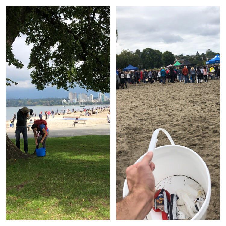 My first beach clean up at Kits beach today. The organizers said that